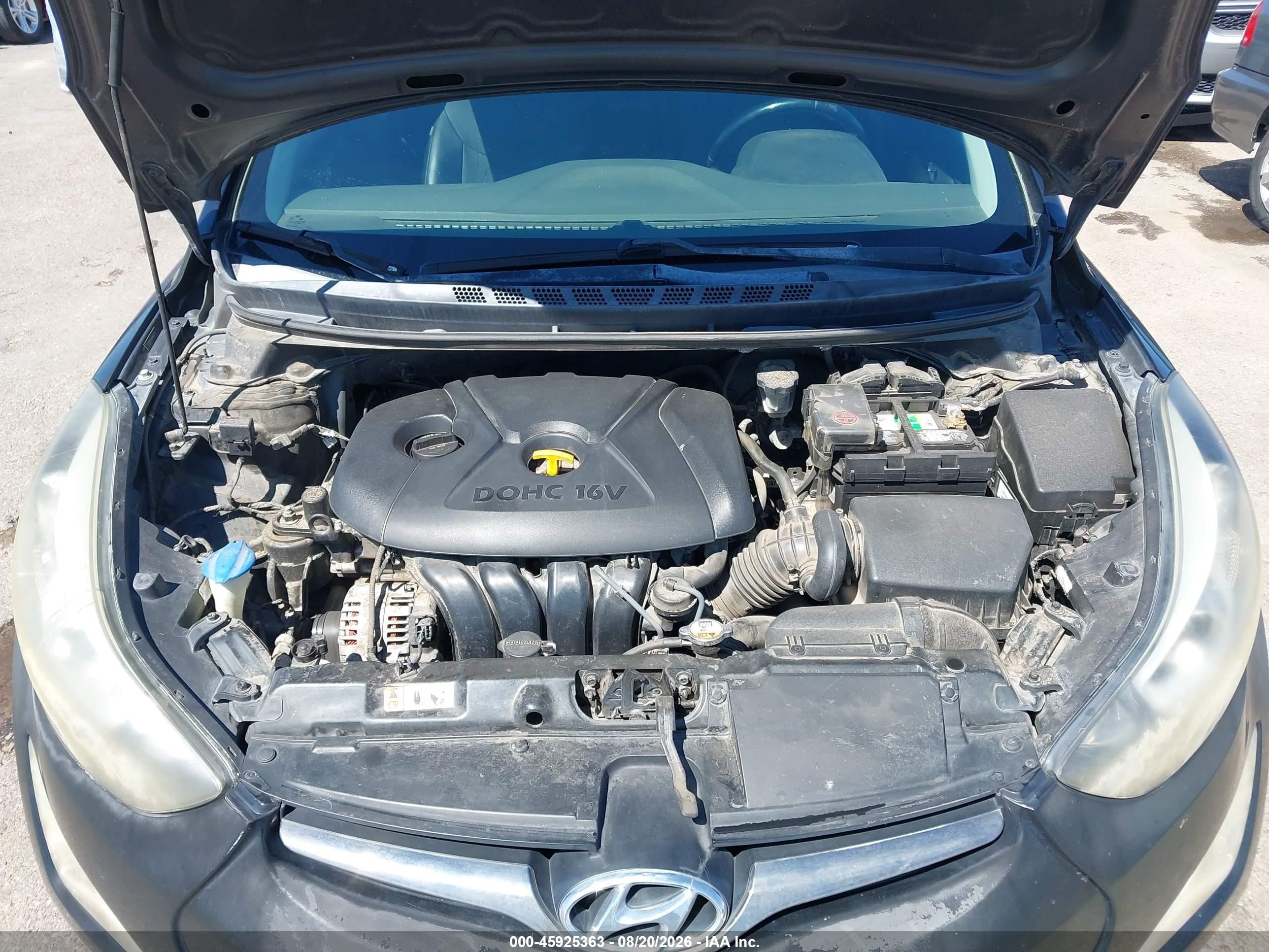 2014 Hyundai Elantra Limited Черный vin: 5NPDH4AE5EH482065
