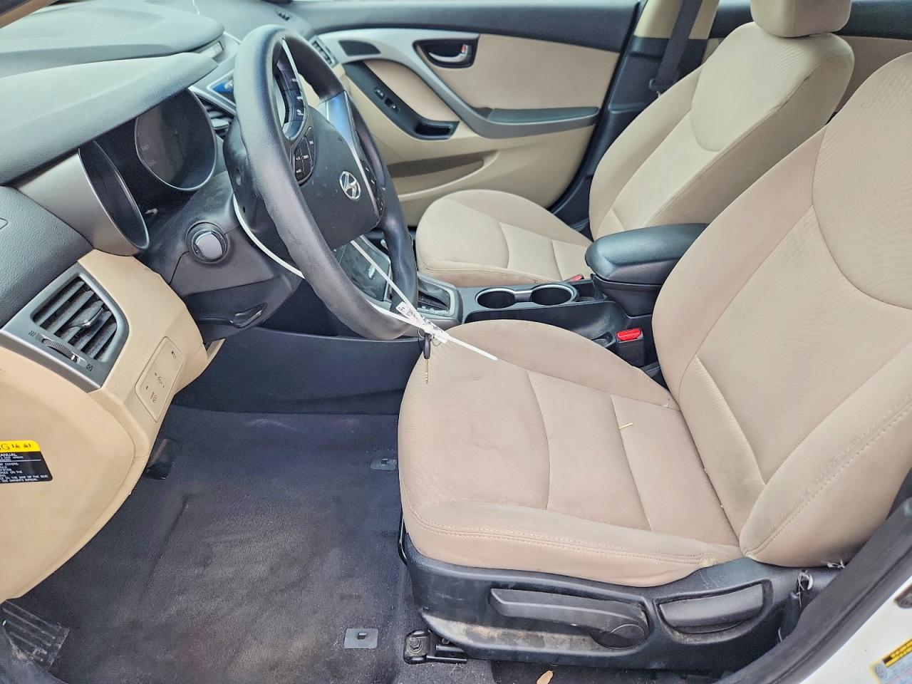 2014 Hyundai Elantra Se White vin: 5NPDH4AE5EH483166