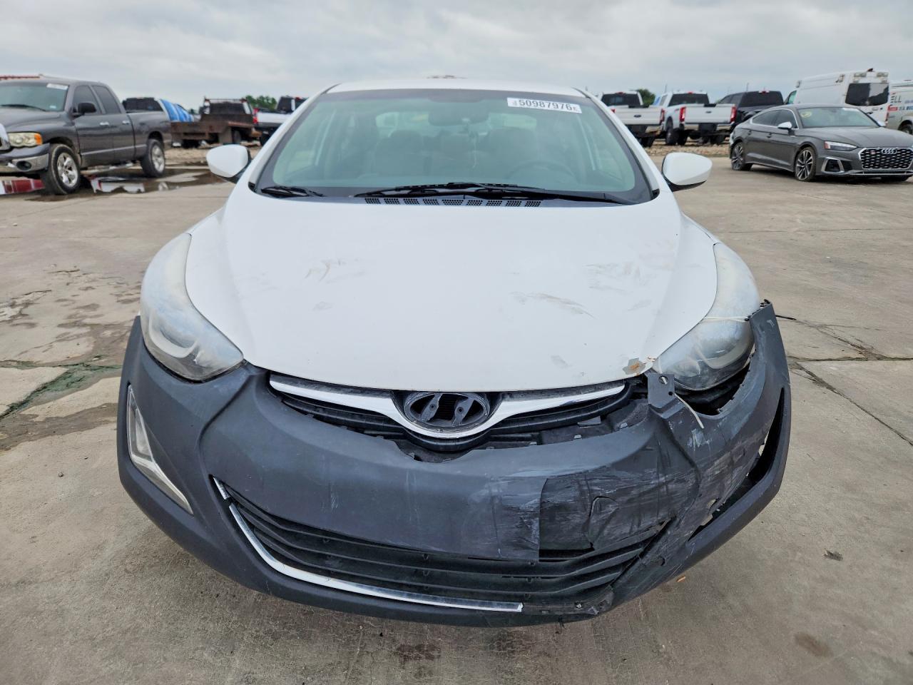 2014 Hyundai Elantra Se White vin: 5NPDH4AE5EH483166