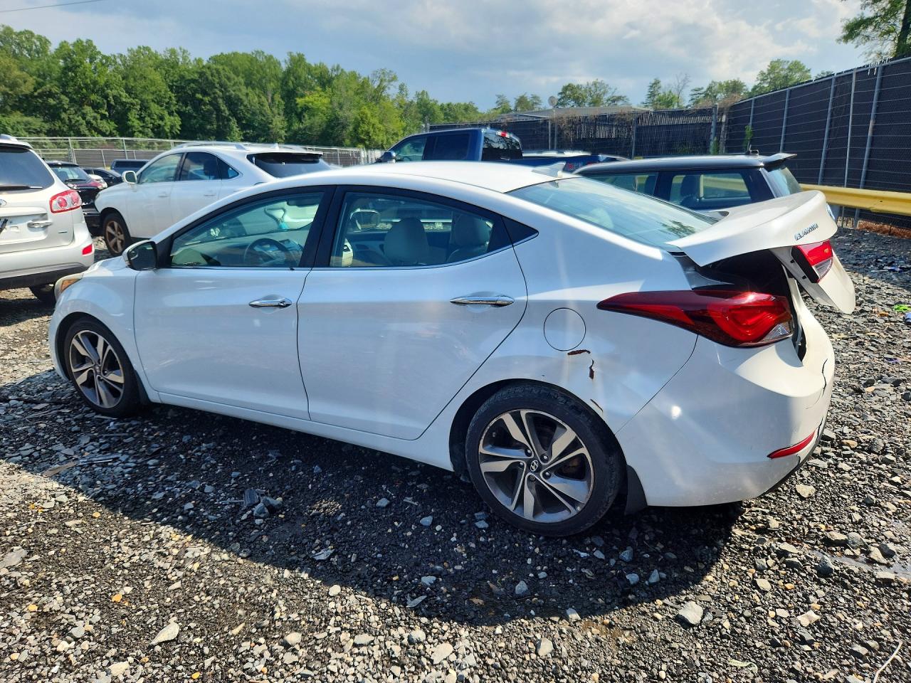 2014 Hyundai Elantra Limited White vin: 5NPDH4AE5EH488156