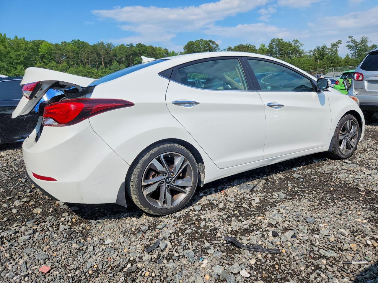 2014 Hyundai Elantra Limited White vin: 5NPDH4AE5EH488156