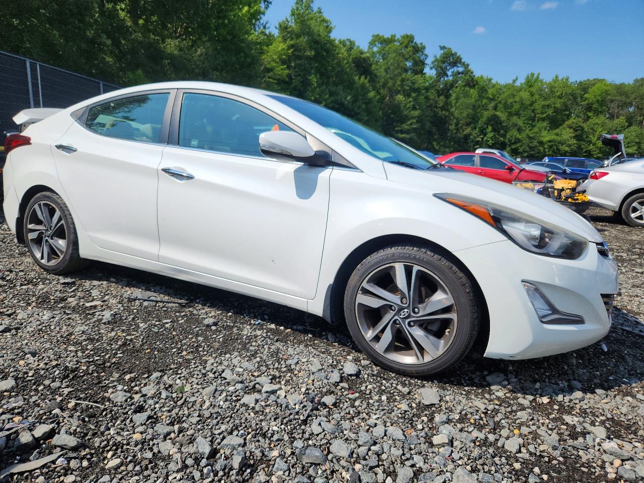 2014 Hyundai Elantra Limited White vin: 5NPDH4AE5EH488156