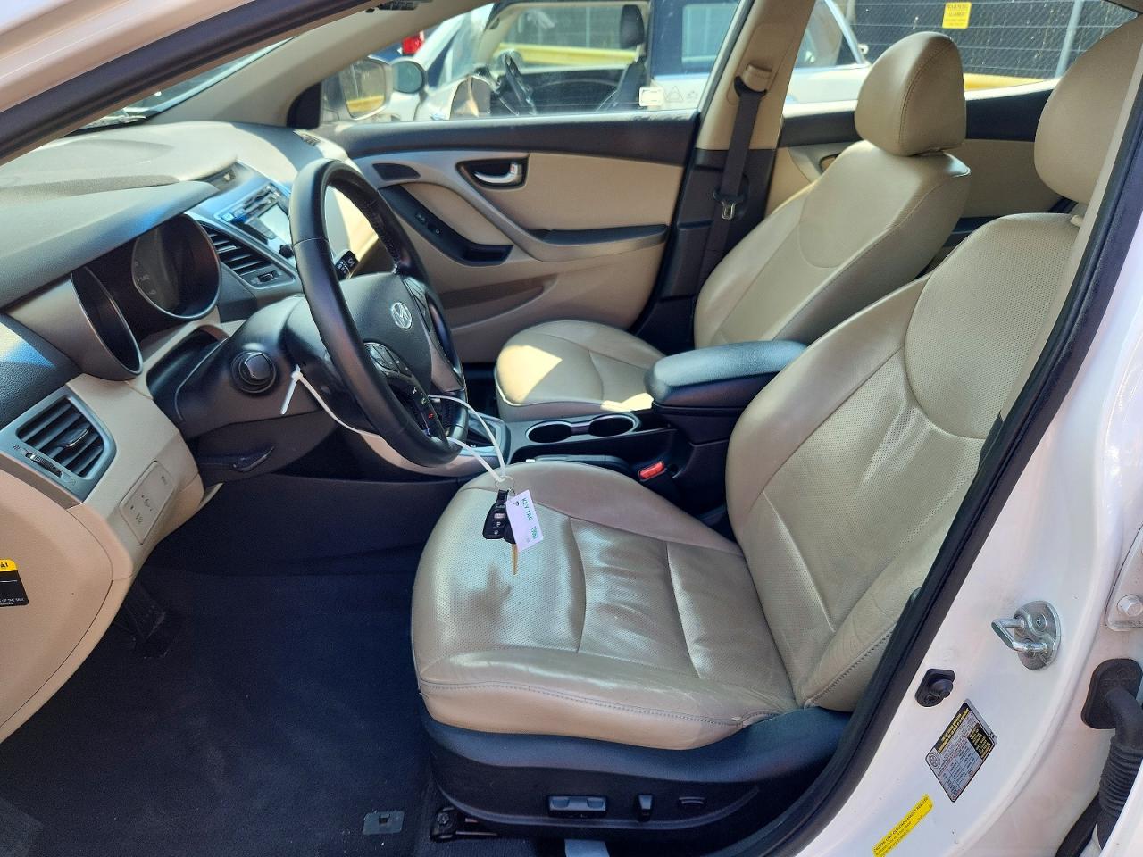 2014 Hyundai Elantra Limited White vin: 5NPDH4AE5EH488156