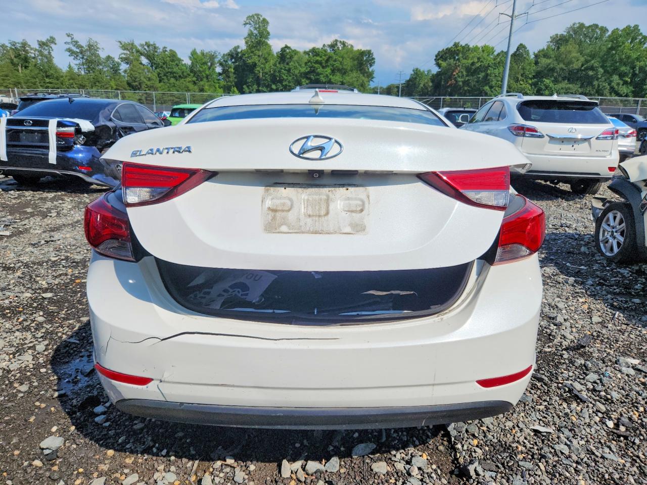 2014 Hyundai Elantra Limited White vin: 5NPDH4AE5EH488156