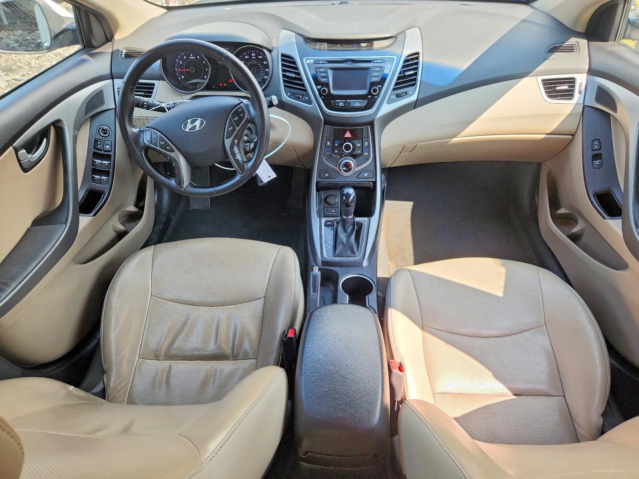 2014 Hyundai Elantra Limited White vin: 5NPDH4AE5EH488156