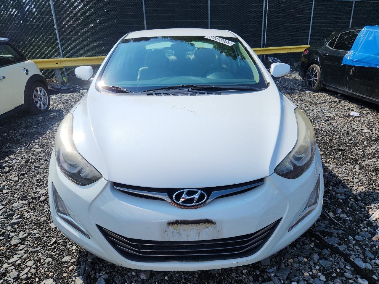 2014 Hyundai Elantra Limited White vin: 5NPDH4AE5EH488156