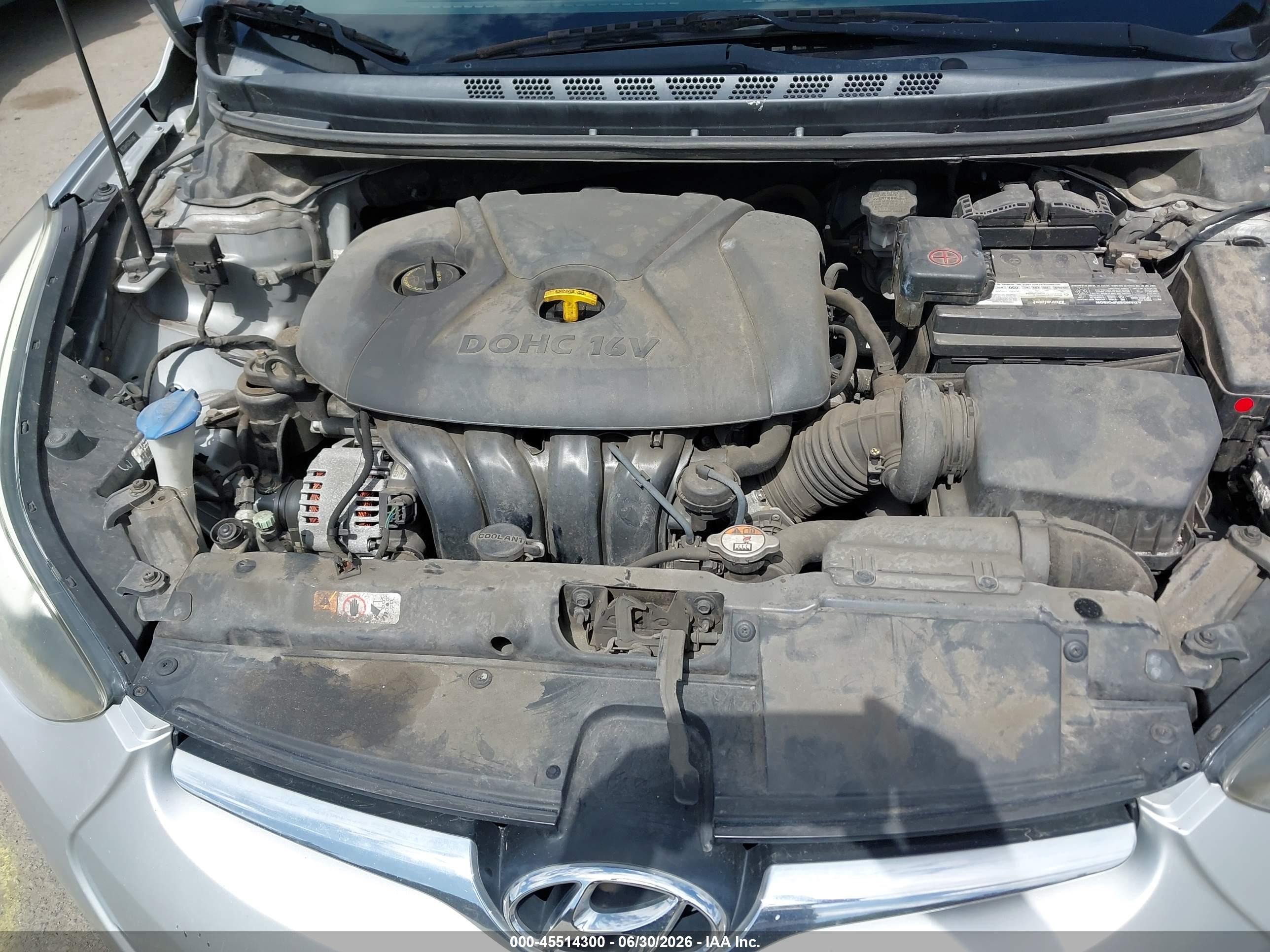 2014 Hyundai Elantra Se Silver vin: 5NPDH4AE5EH492336