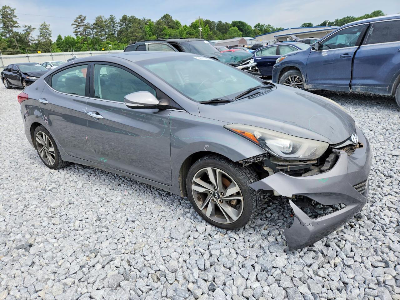 2014 Hyundai Elantra Limited Gray vin: 5NPDH4AE5EH497794