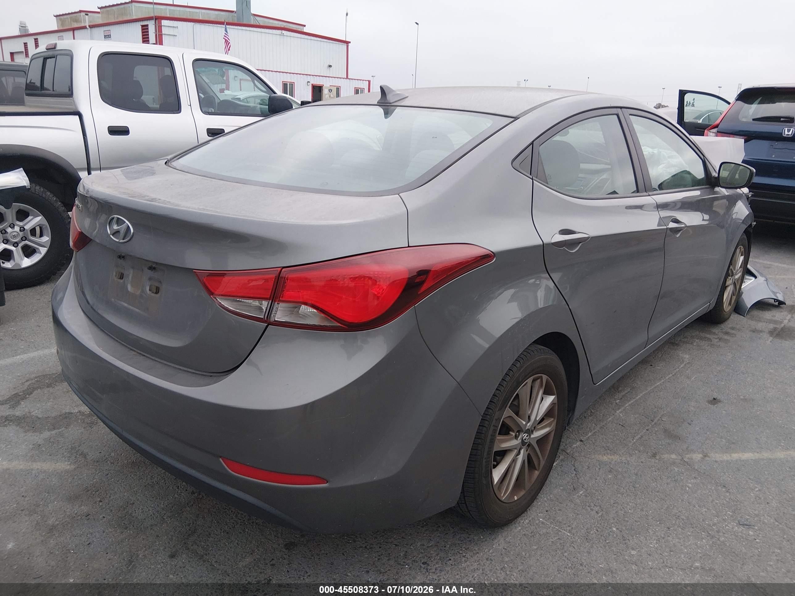 2014 Hyundai Elantra Se Gray vin: 5NPDH4AE5EH500967
