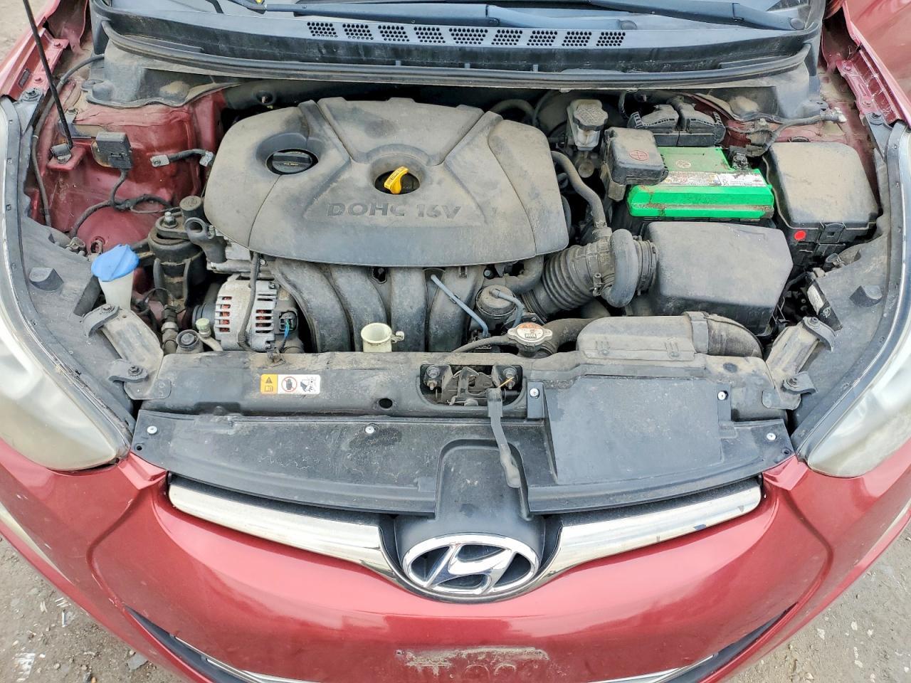 2014 Hyundai Elantra Limited Красный vin: 5NPDH4AE5EH501195