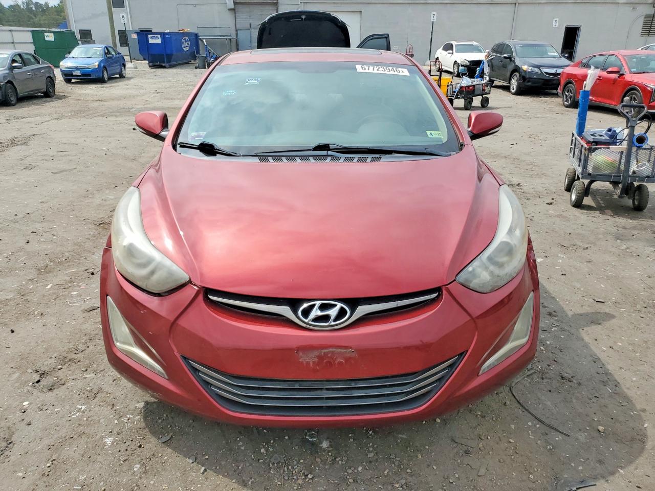 2014 Hyundai Elantra Limited Красный vin: 5NPDH4AE5EH501195