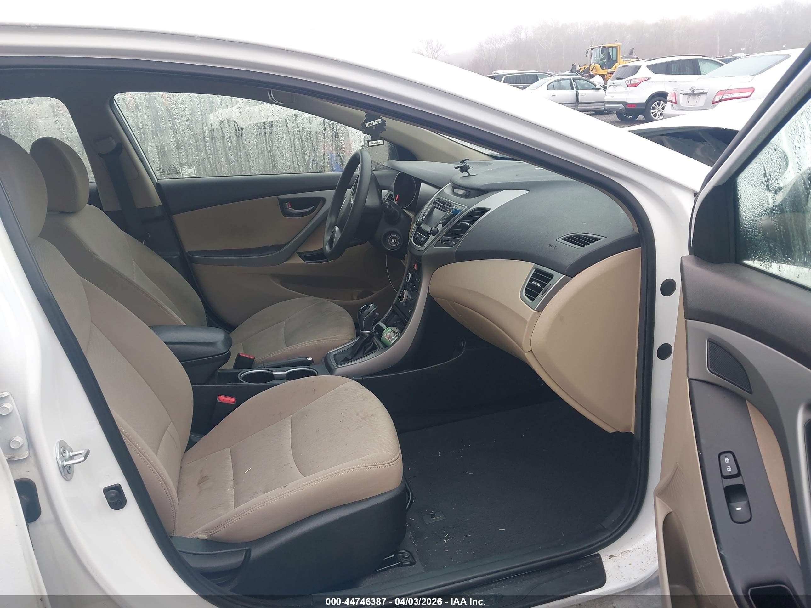 2014 Hyundai Elantra Se White vin: 5NPDH4AE5EH502475