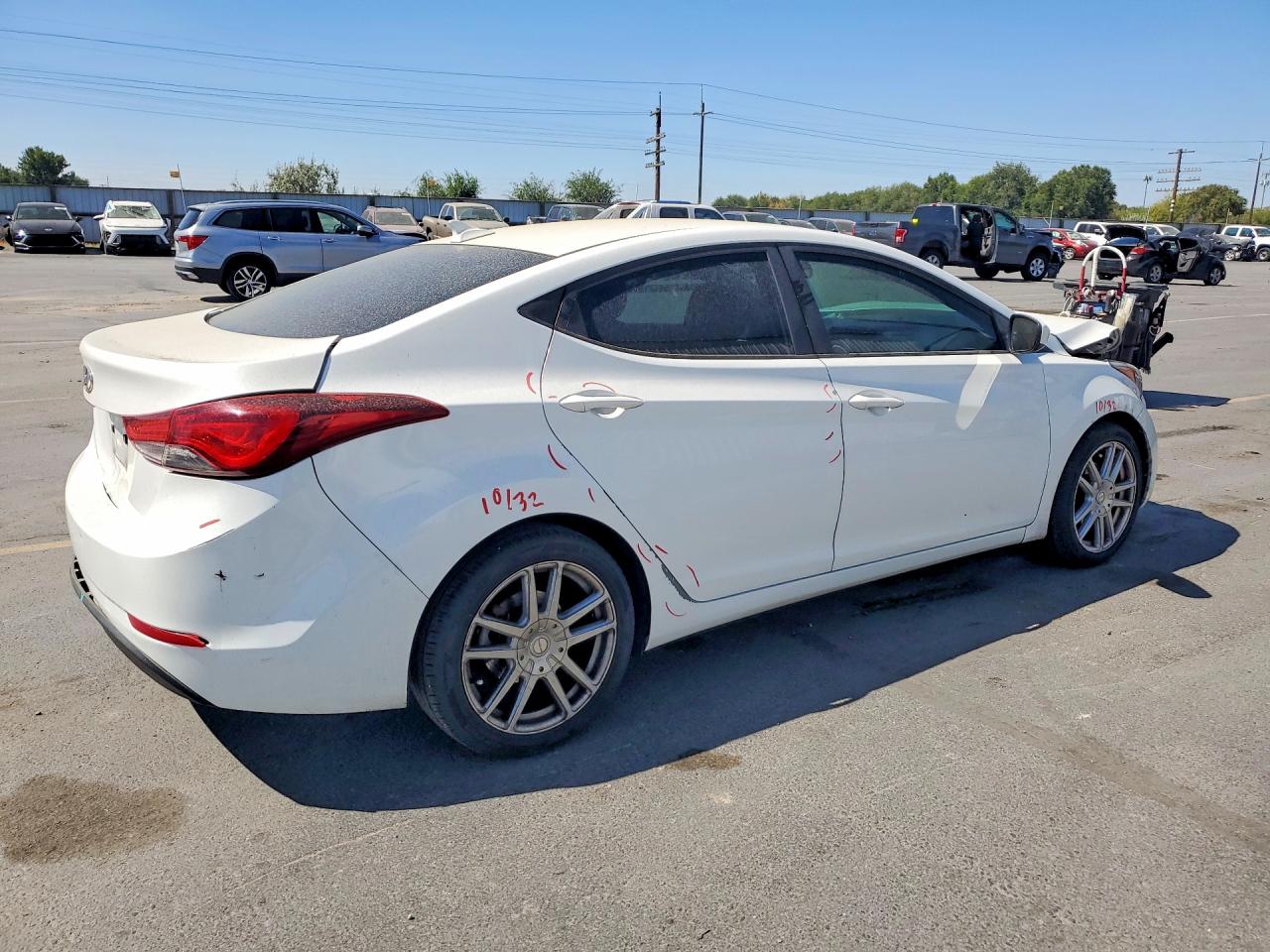 2014 Hyundai Elantra Se White vin: 5NPDH4AE5EH503030