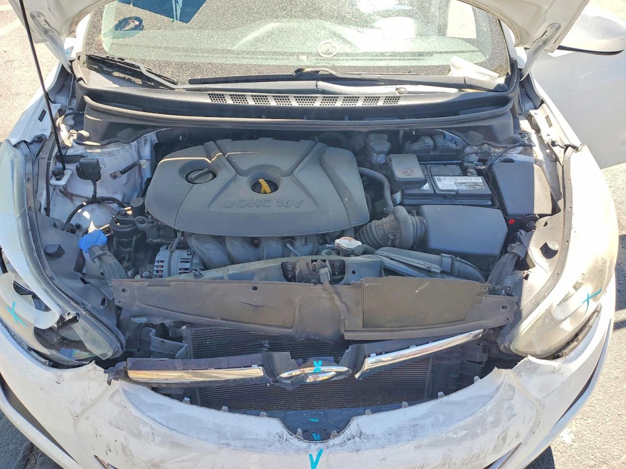 2014 Hyundai Elantra Se White vin: 5NPDH4AE5EH503030