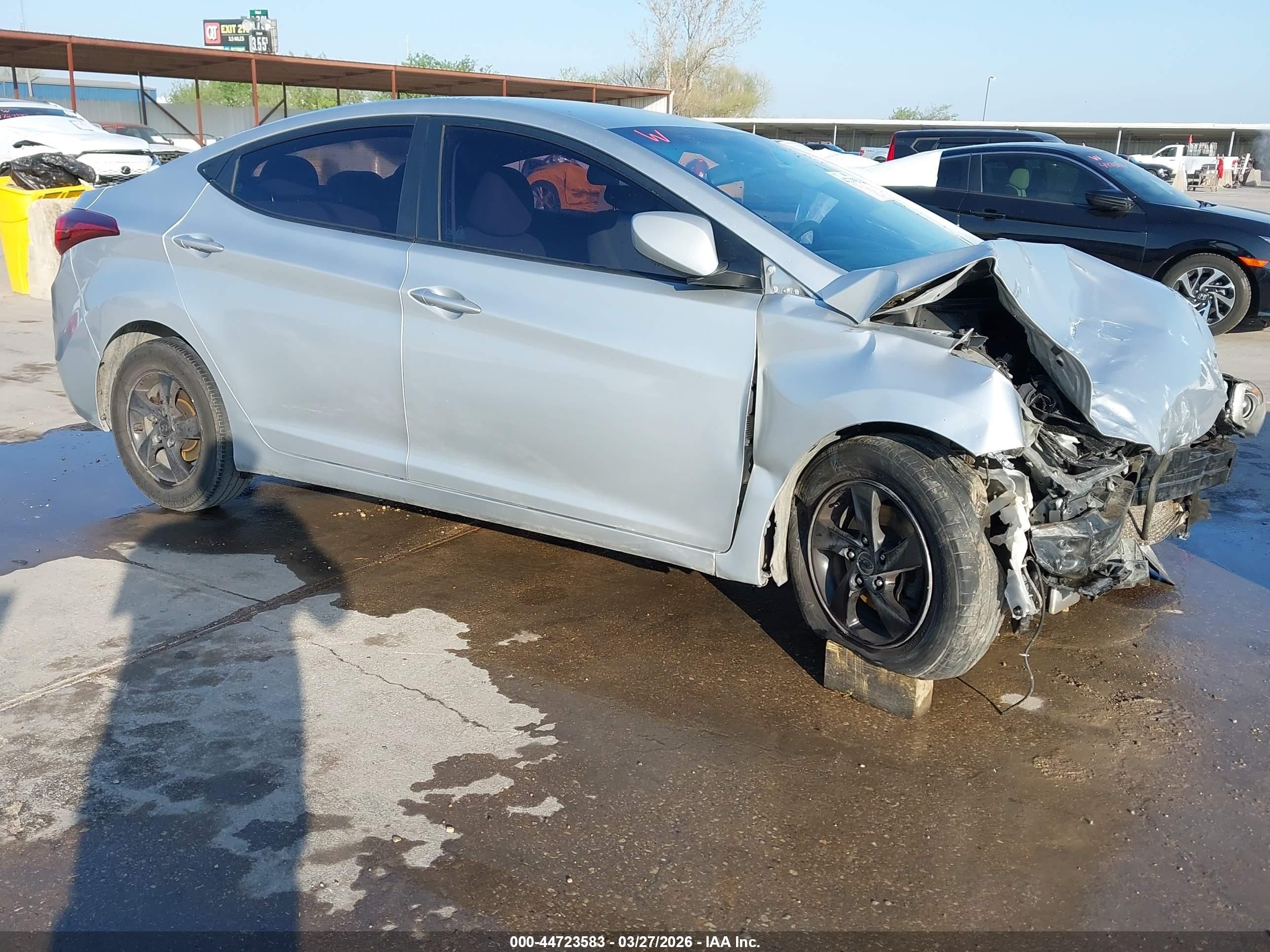 2014 Hyundai Elantra Se Silver vin: 5NPDH4AE5EH509913