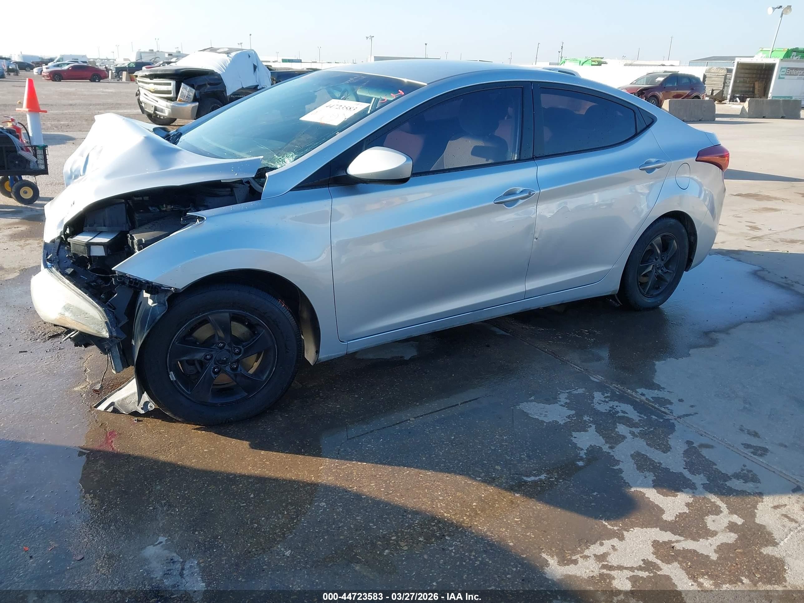 2014 Hyundai Elantra Se Silver vin: 5NPDH4AE5EH509913