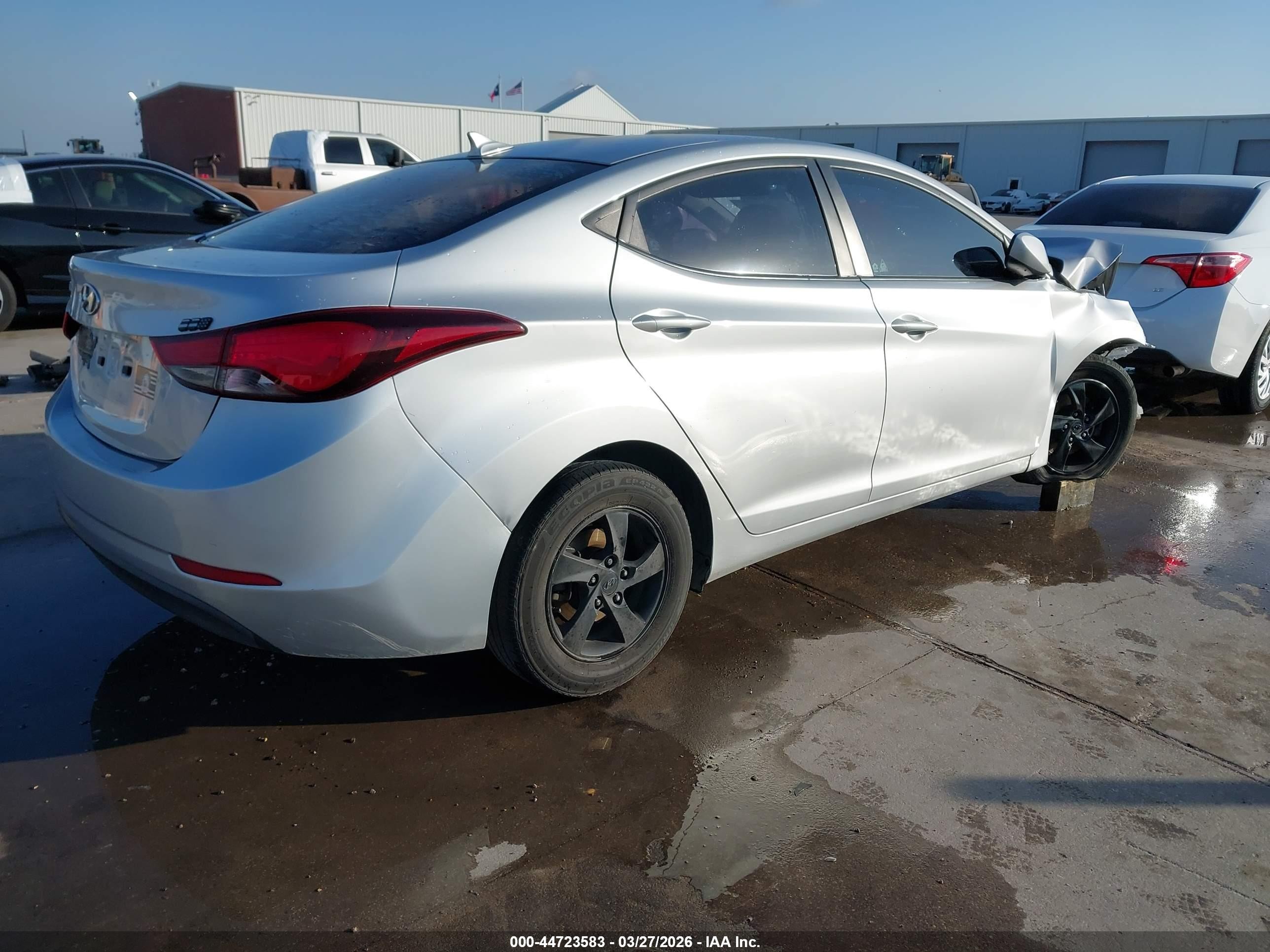 2014 Hyundai Elantra Se Silver vin: 5NPDH4AE5EH509913