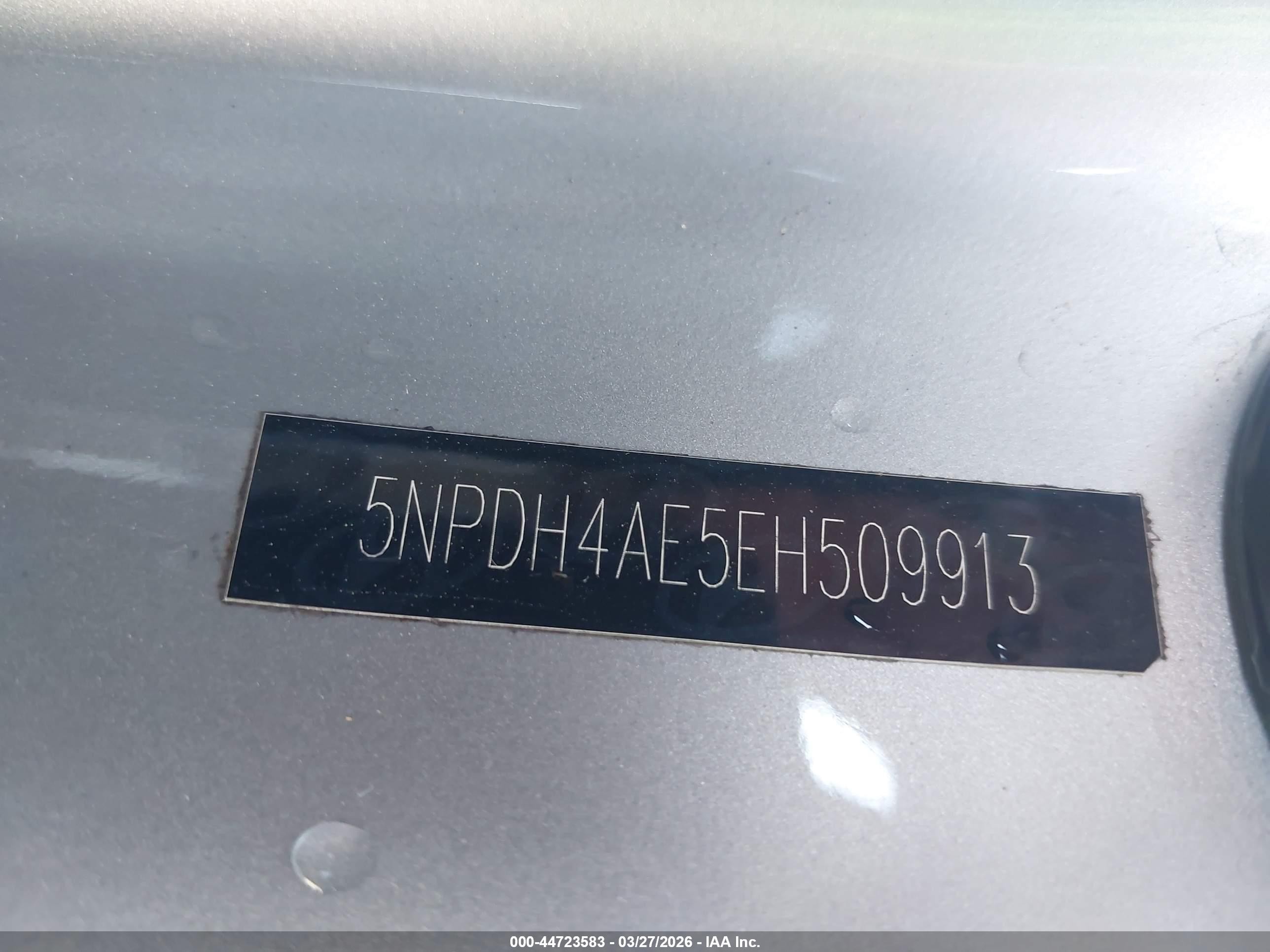 2014 Hyundai Elantra Se Silver vin: 5NPDH4AE5EH509913