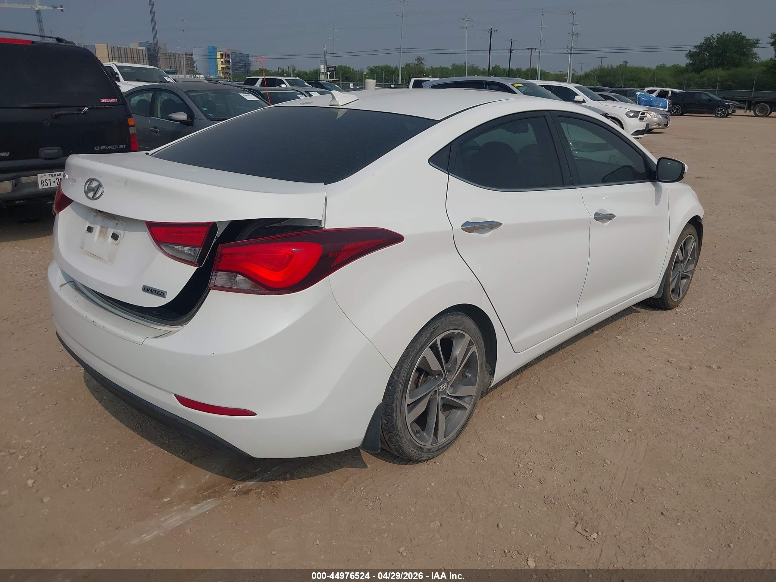 2014 Hyundai Elantra Limited White vin: 5NPDH4AE5EH515307