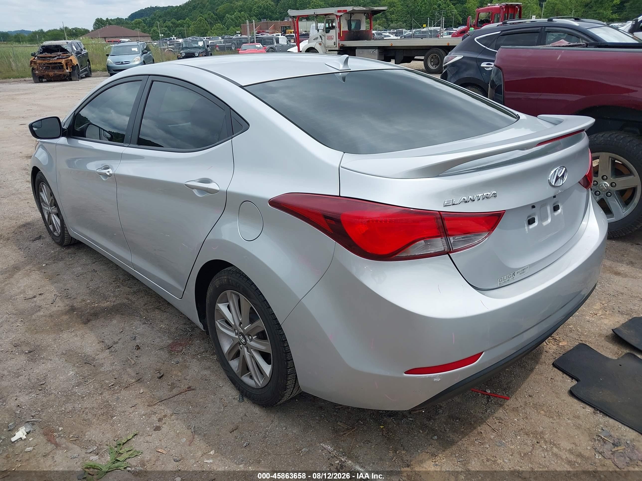 2014 Hyundai Elantra Se Silver vin: 5NPDH4AE5EH518773