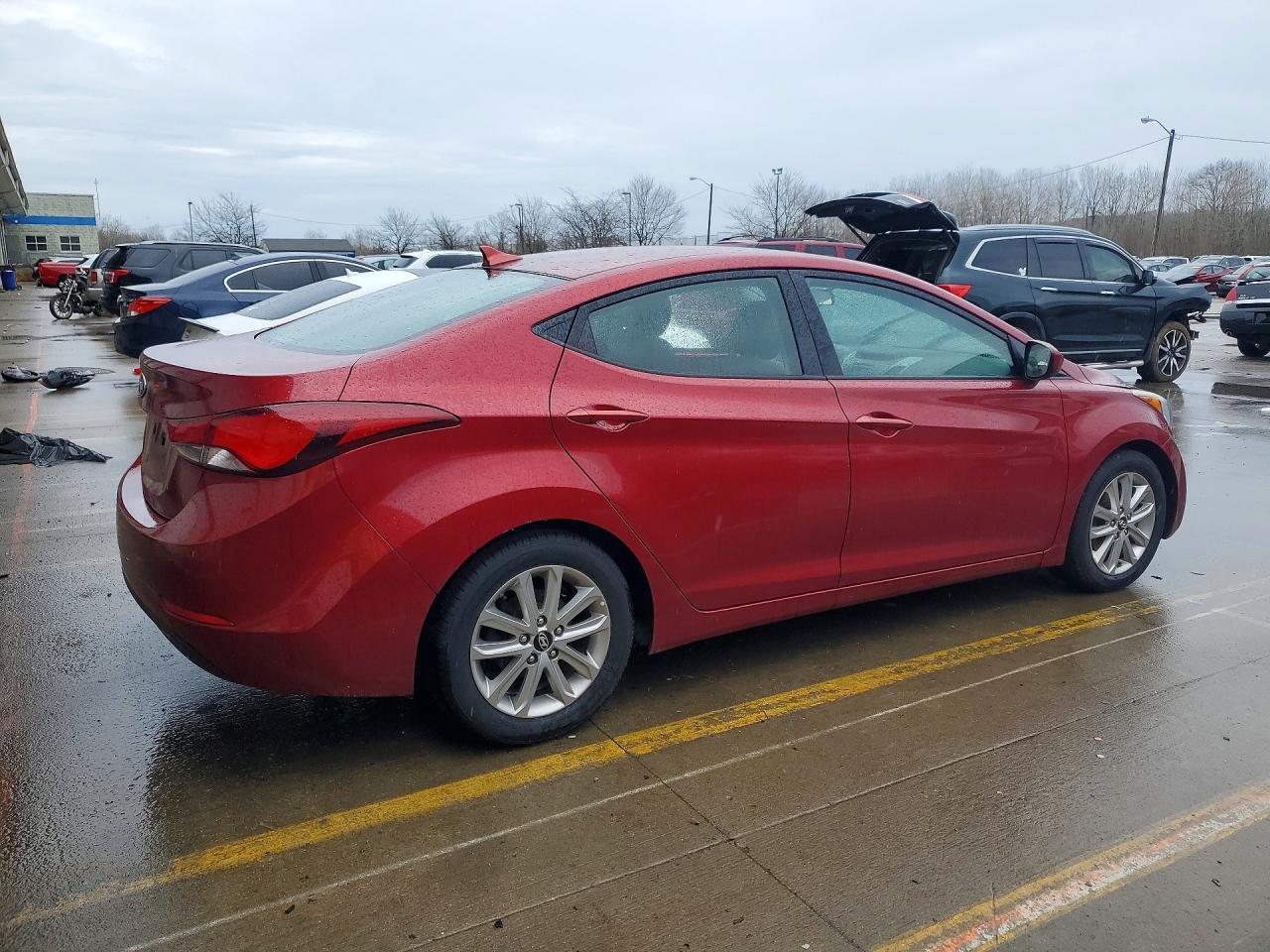 2014 Hyundai Elantra Se Red vin: 5NPDH4AE5EH537887