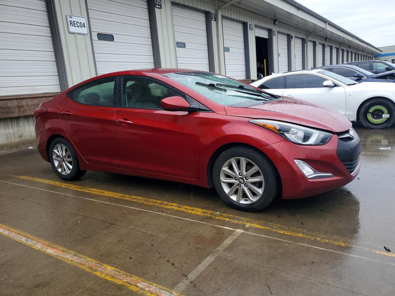 2014 Hyundai Elantra Se Red vin: 5NPDH4AE5EH537887