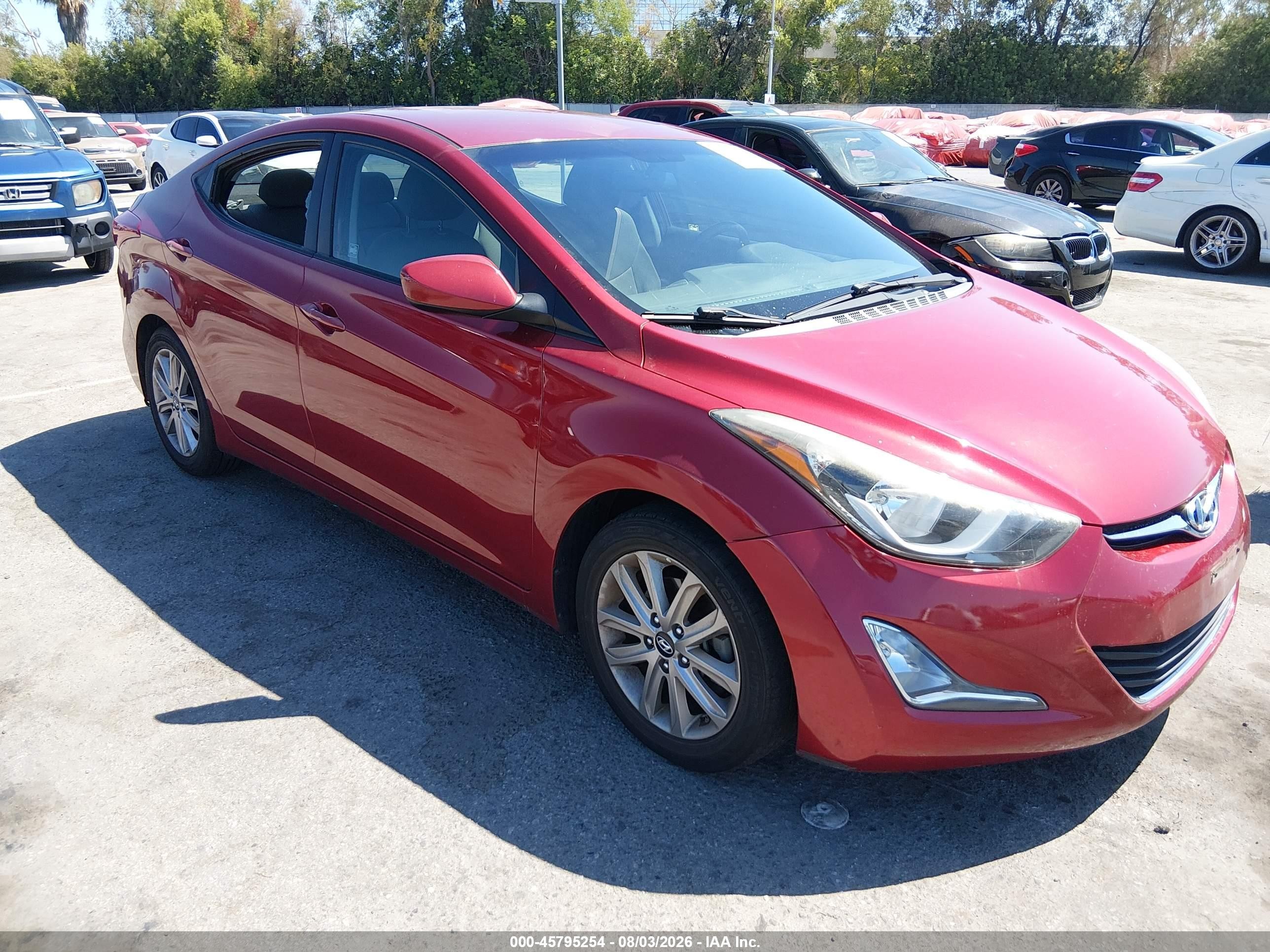 2014 Hyundai Elantra Se Красный vin: 5NPDH4AE5EH539378