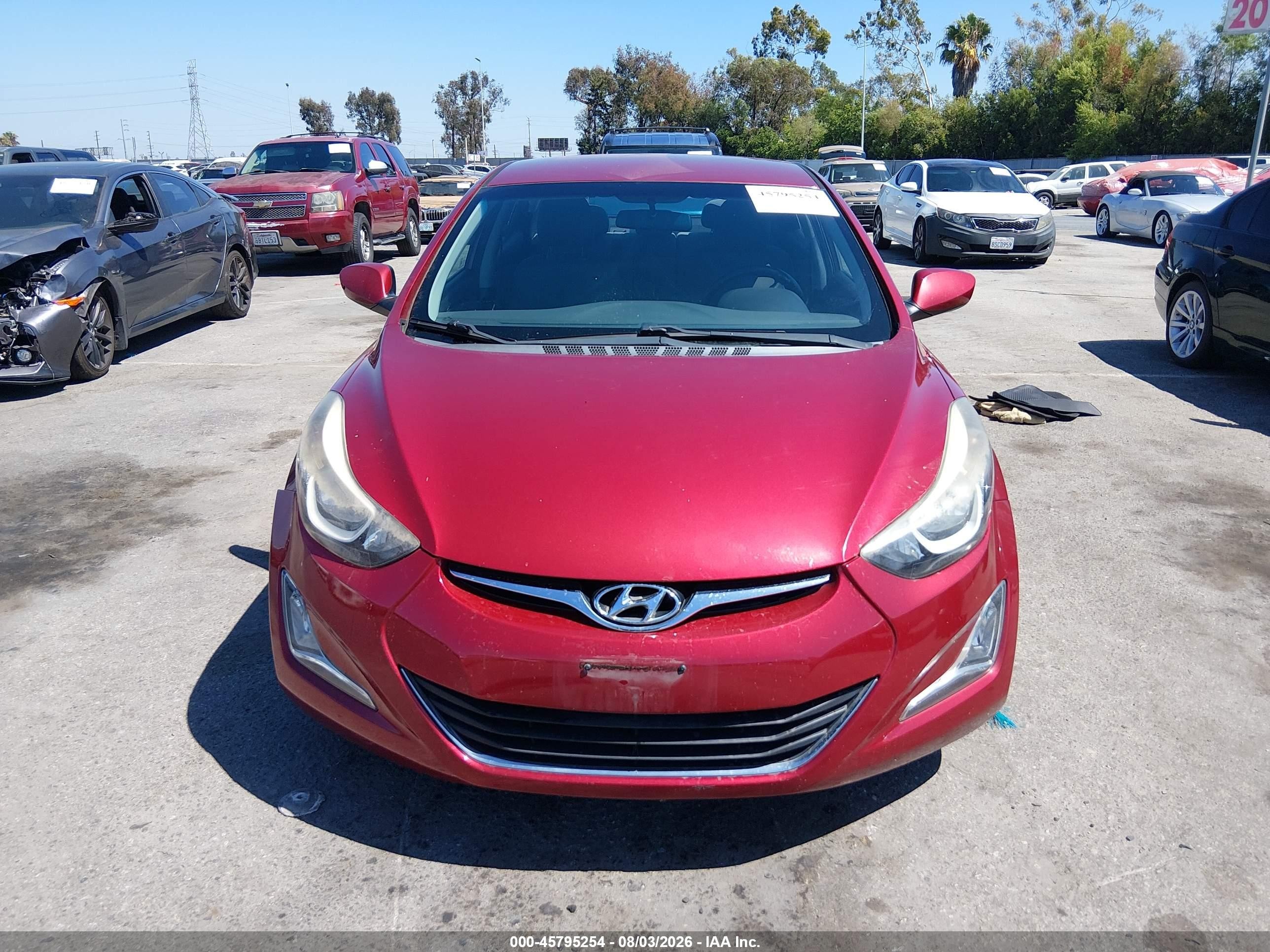 2014 Hyundai Elantra Se Красный vin: 5NPDH4AE5EH539378