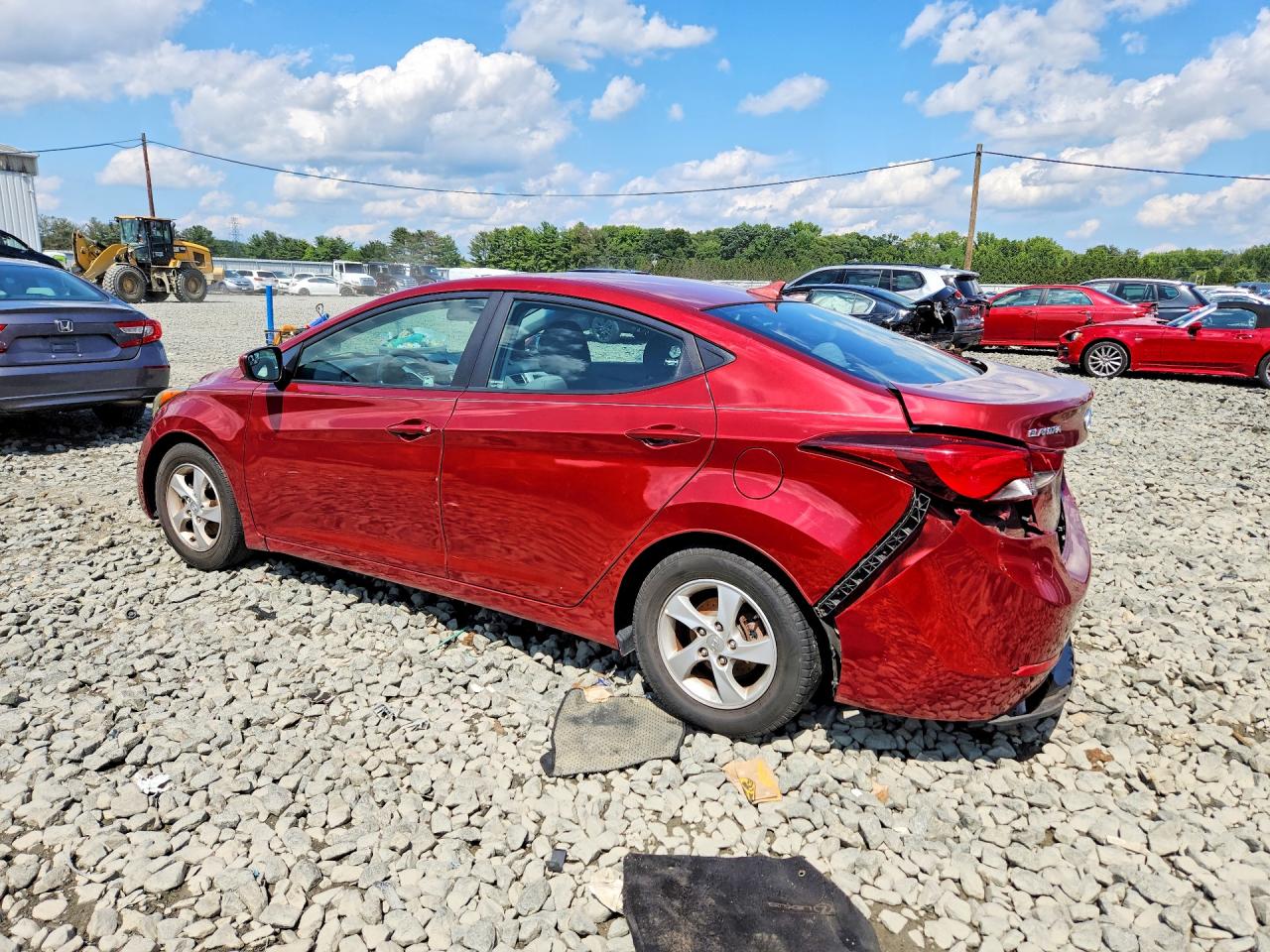 2014 Hyundai Elantra Se Red vin: 5NPDH4AE5EH543205
