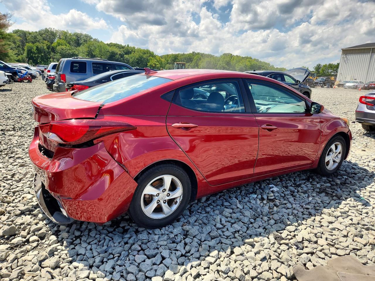 2014 Hyundai Elantra Se Red vin: 5NPDH4AE5EH543205