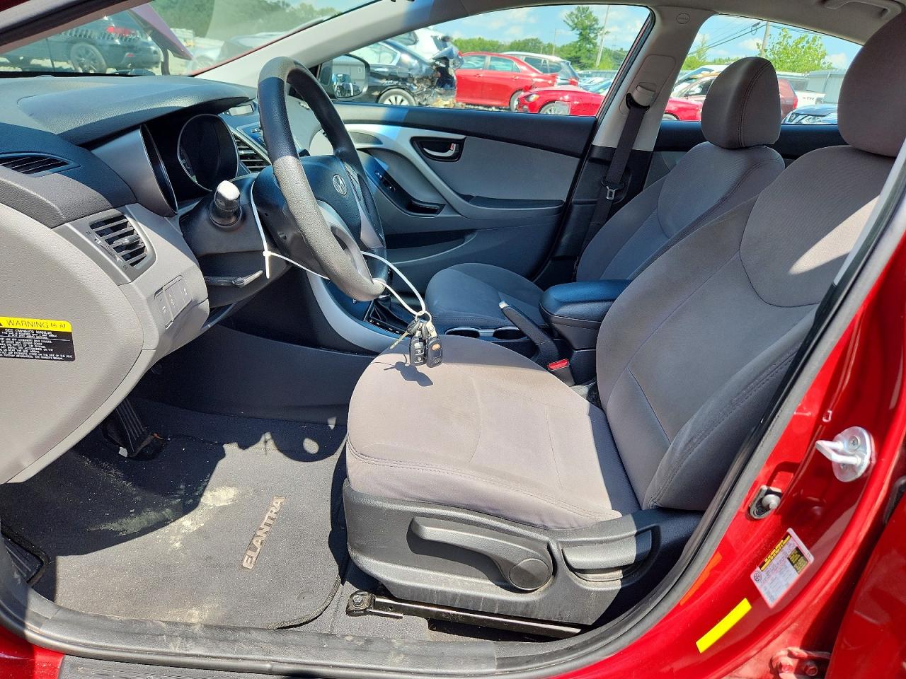 2014 Hyundai Elantra Se Red vin: 5NPDH4AE5EH543205