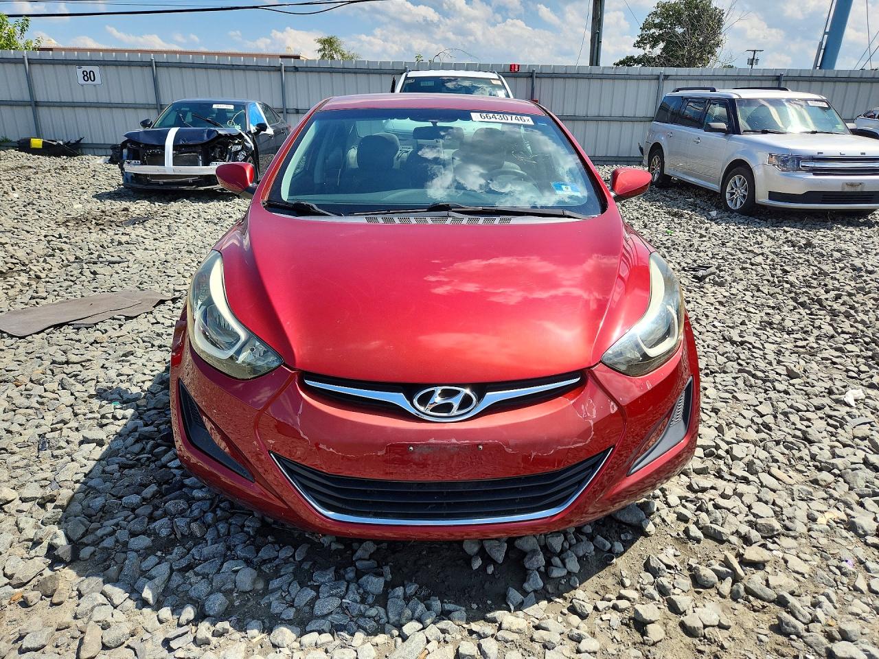 2014 Hyundai Elantra Se Red vin: 5NPDH4AE5EH543205