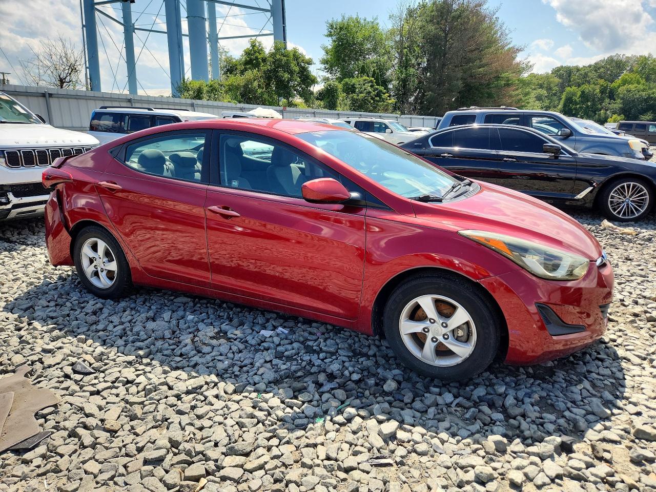 2014 Hyundai Elantra Se Red vin: 5NPDH4AE5EH543205