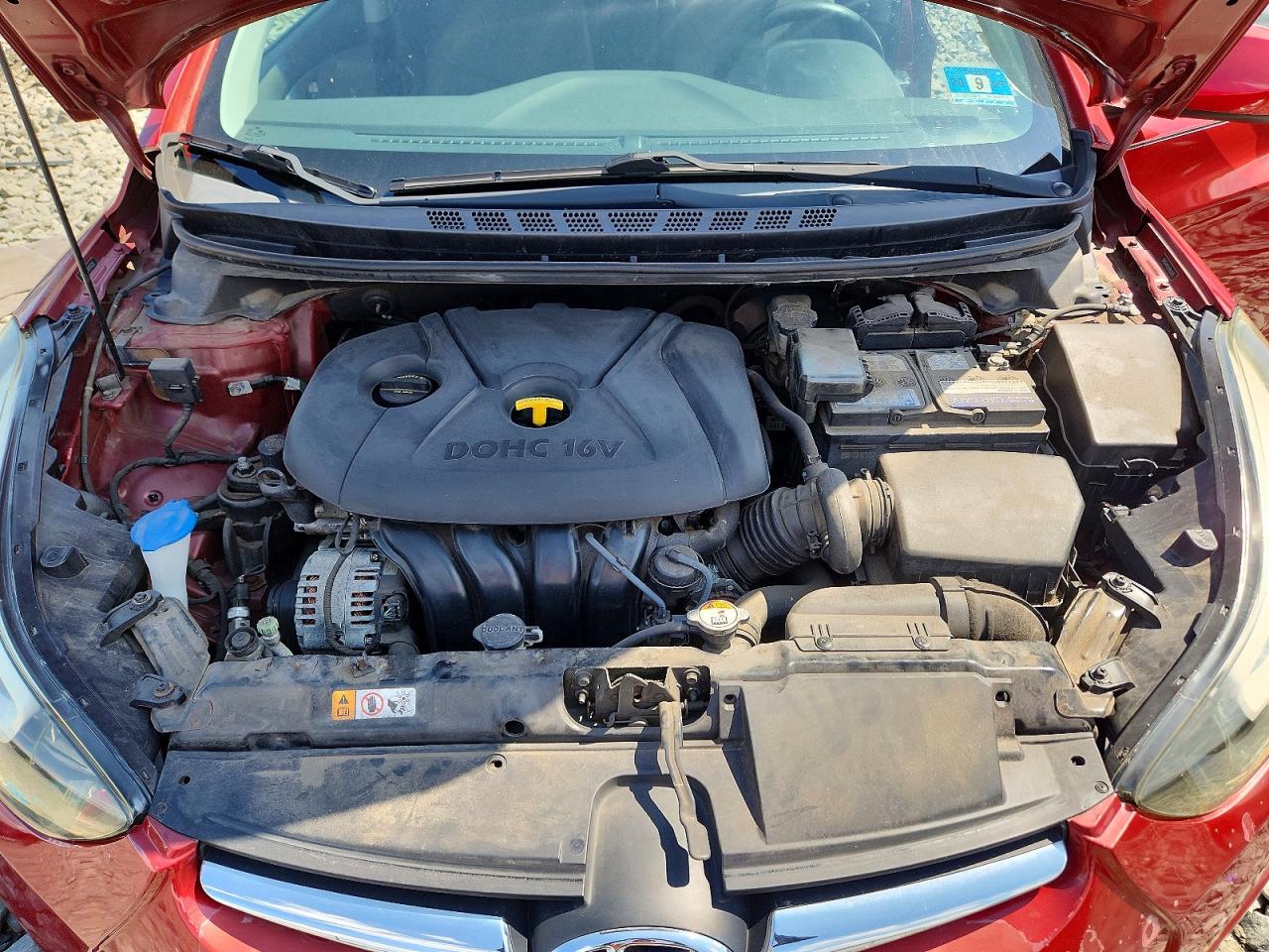 2014 Hyundai Elantra Se Red vin: 5NPDH4AE5EH543205