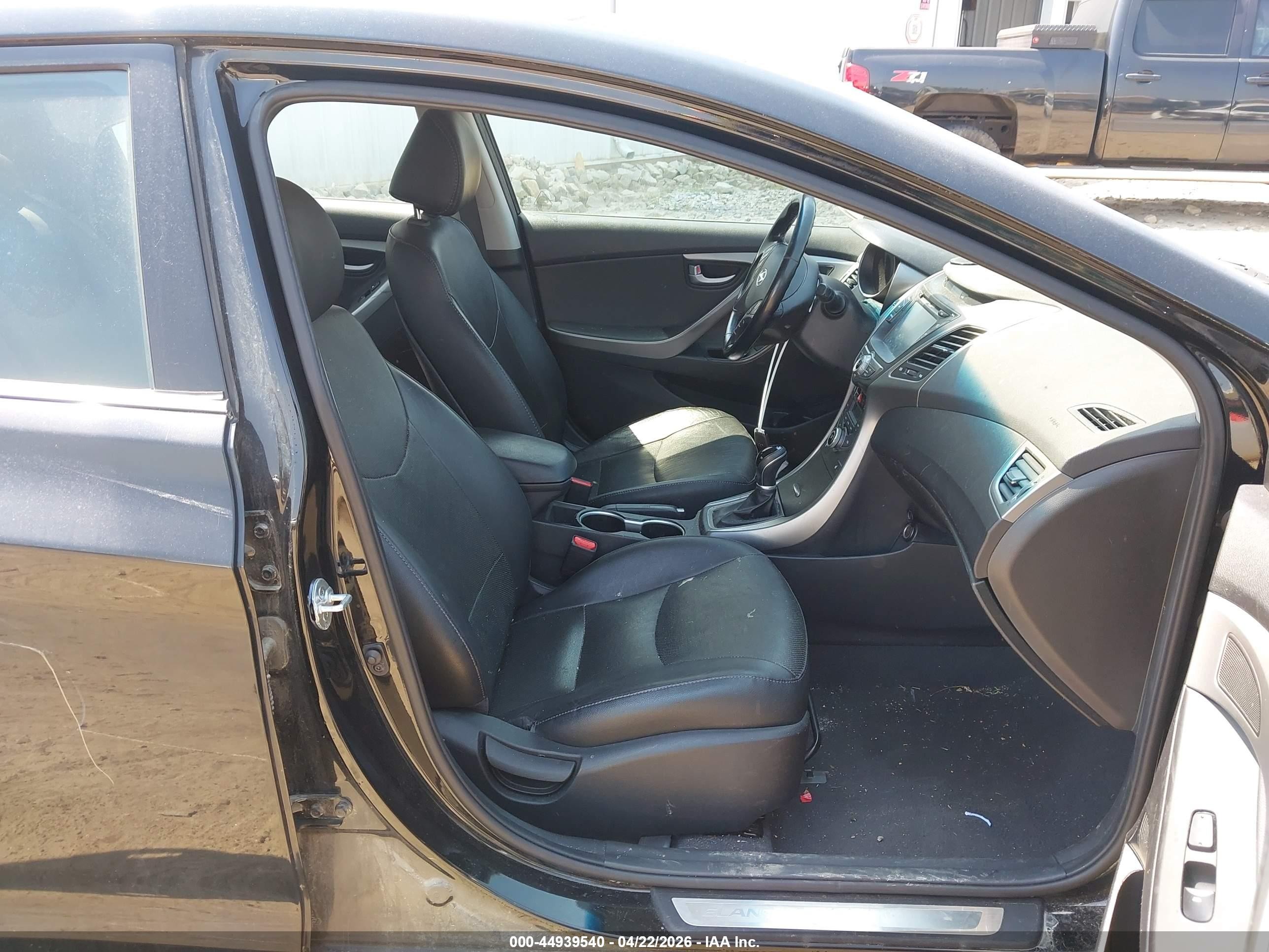 2014 Hyundai Elantra Limited Black vin: 5NPDH4AE5EH544211