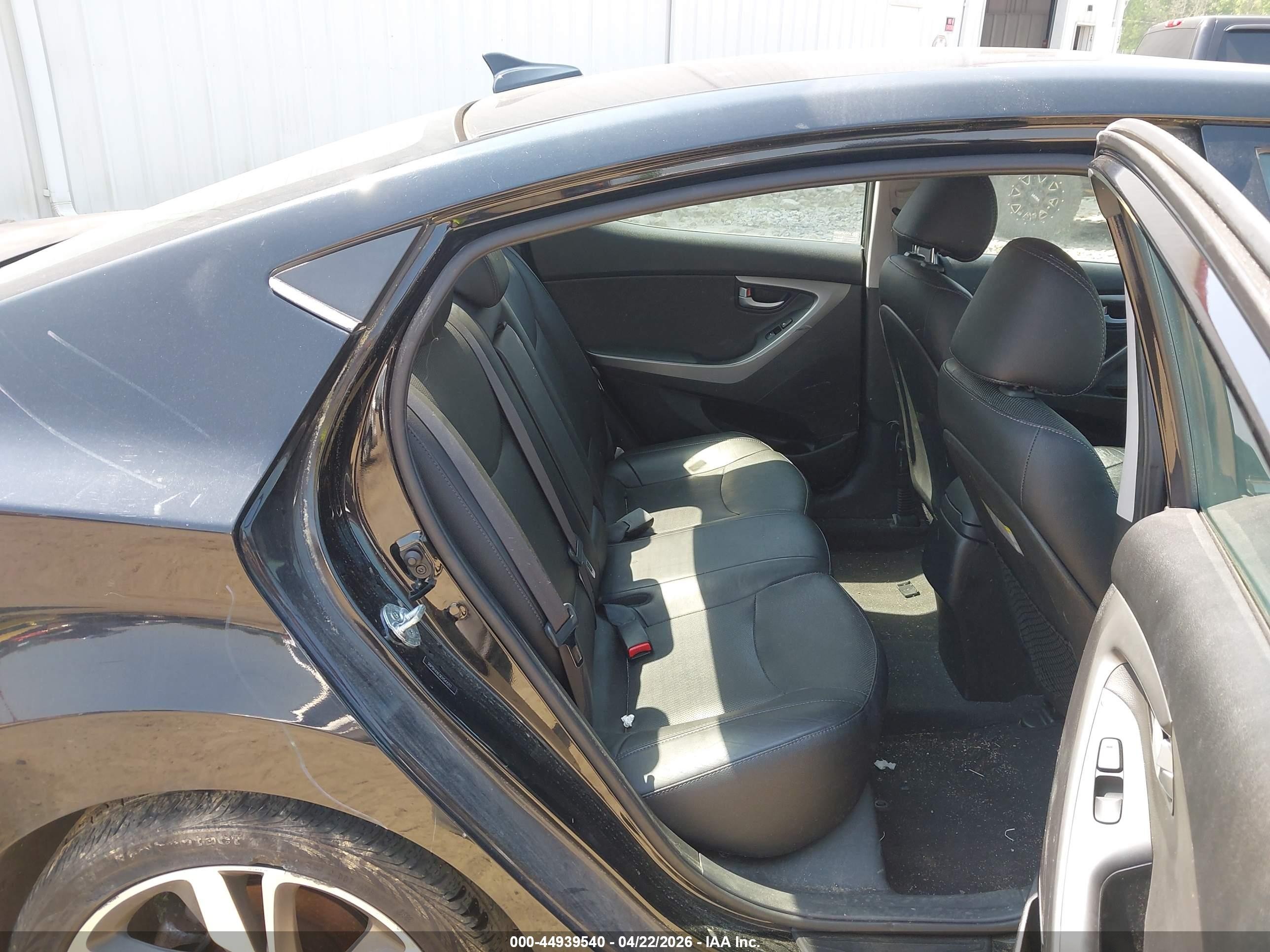 2014 Hyundai Elantra Limited Black vin: 5NPDH4AE5EH544211