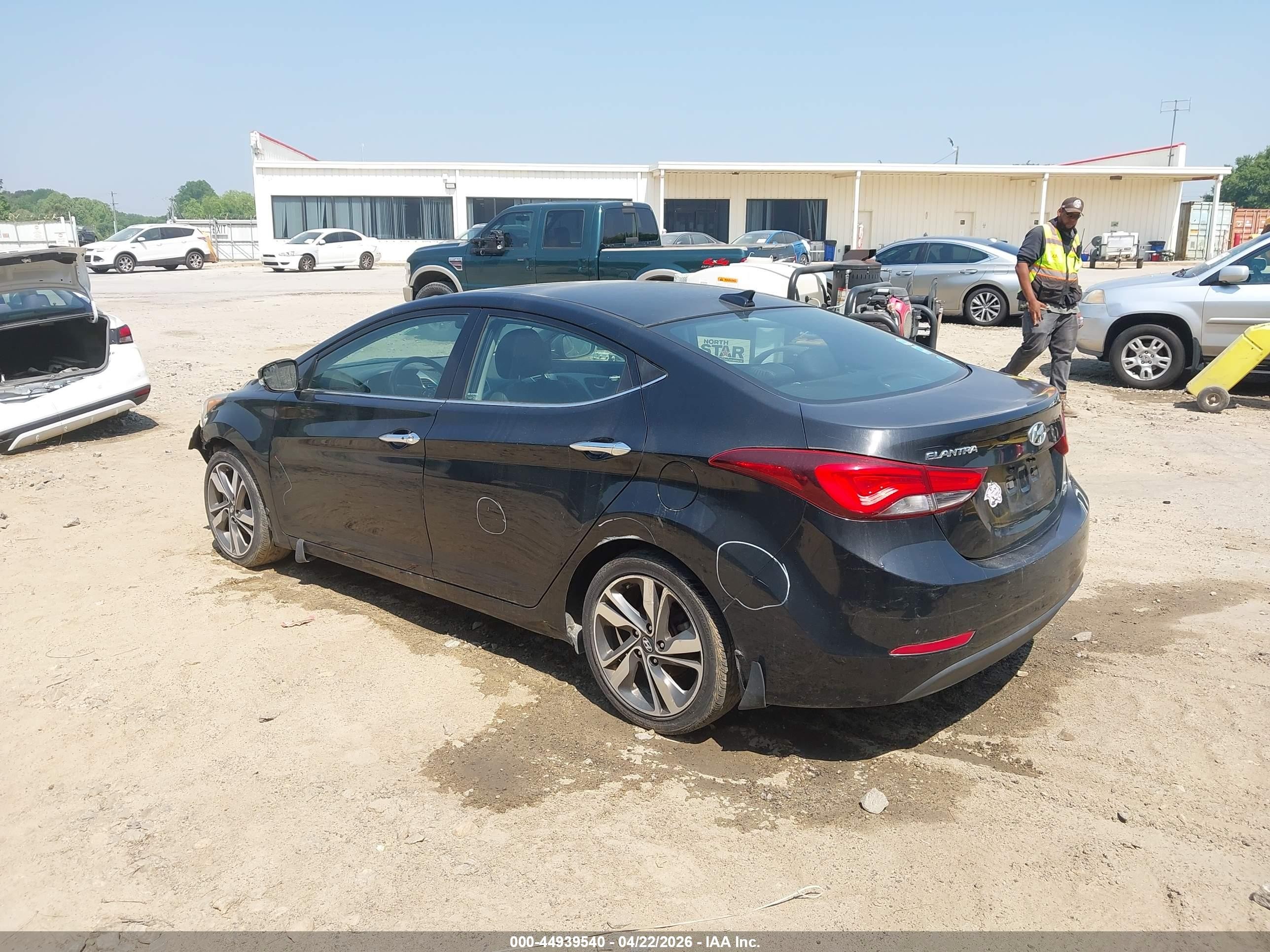 2014 Hyundai Elantra Limited Black vin: 5NPDH4AE5EH544211