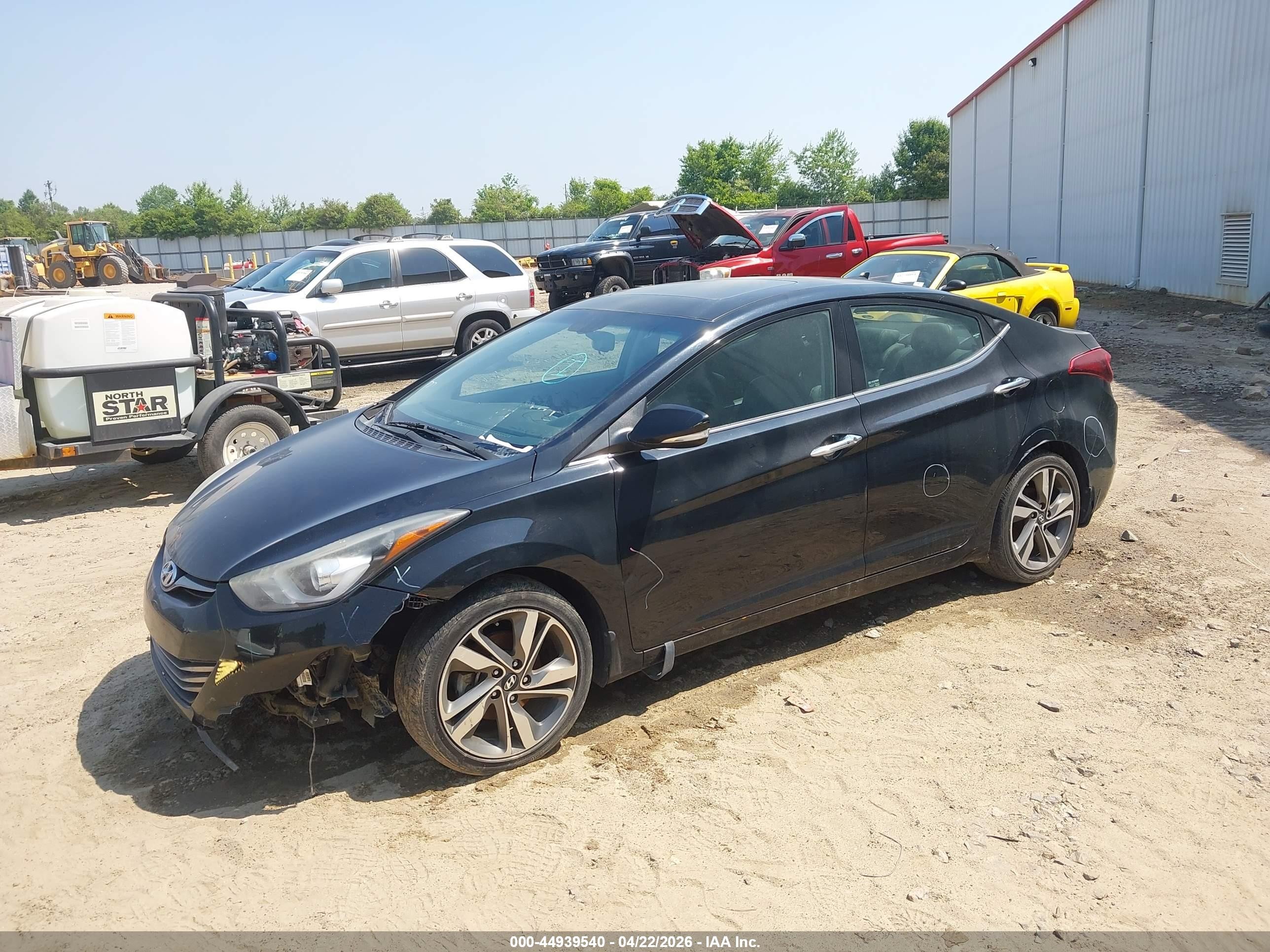 2014 Hyundai Elantra Limited Black vin: 5NPDH4AE5EH544211