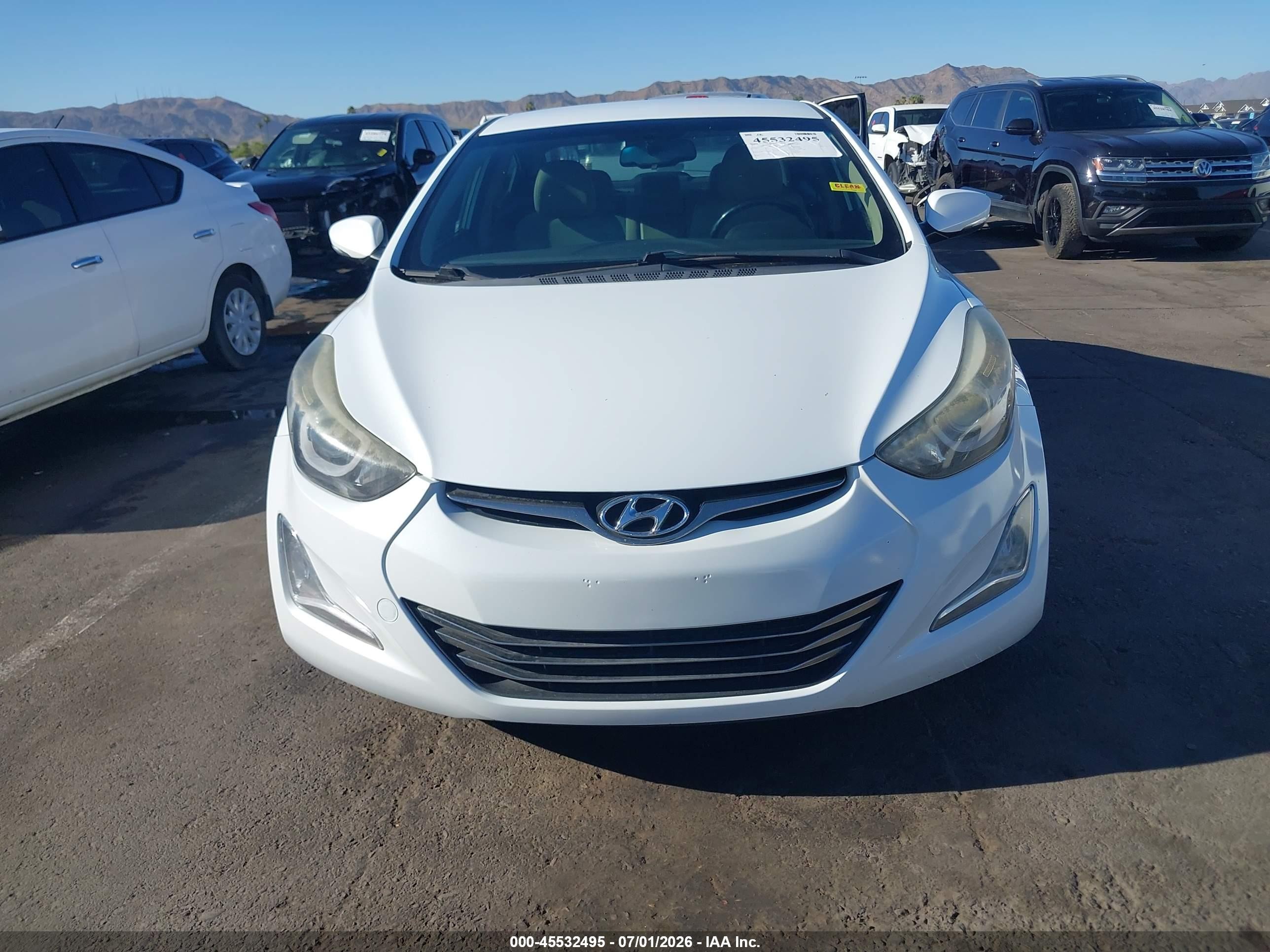 2015 Hyundai Elantra Limited White vin: 5NPDH4AE5FH560703