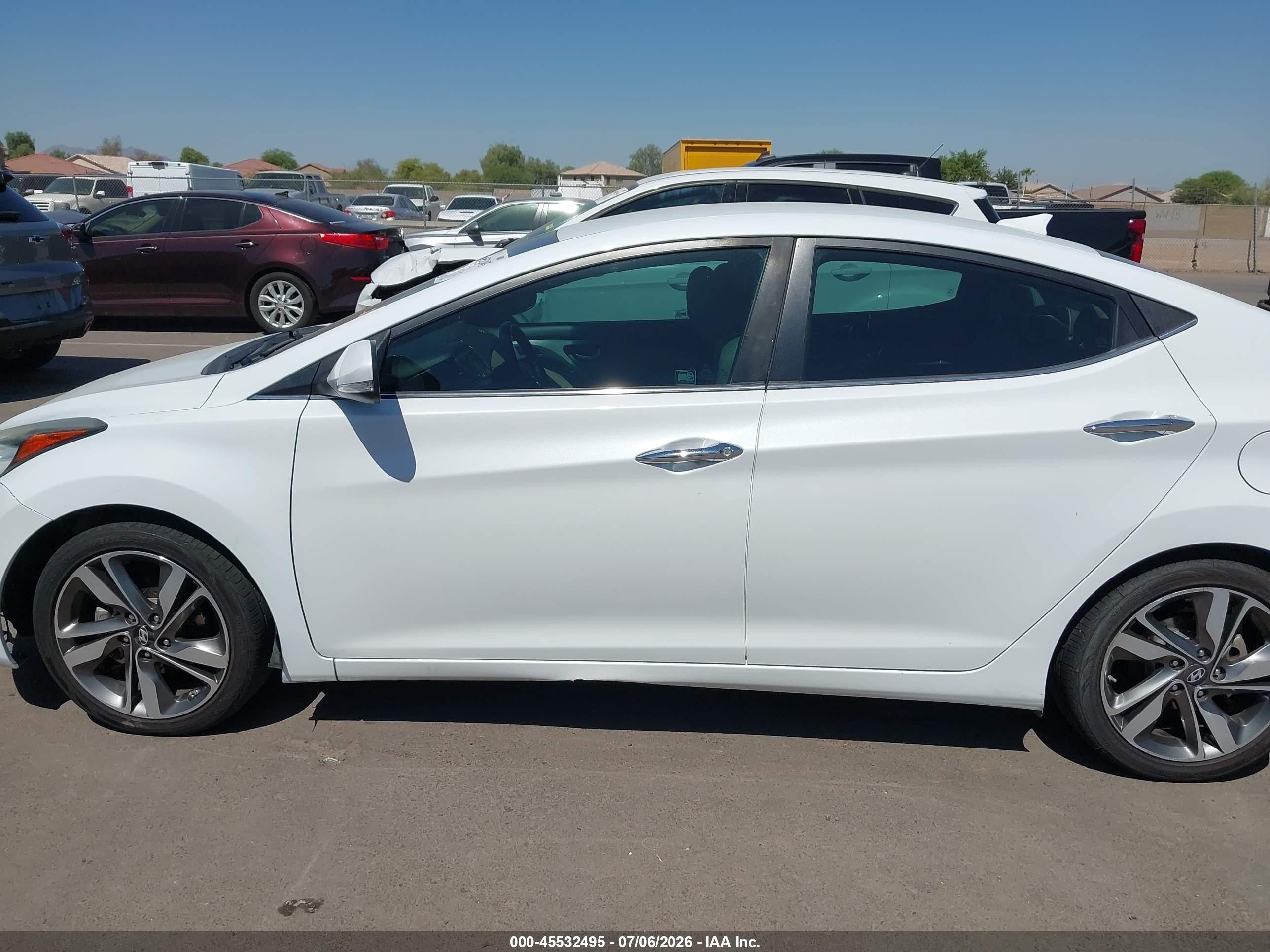 2015 Hyundai Elantra Limited White vin: 5NPDH4AE5FH560703