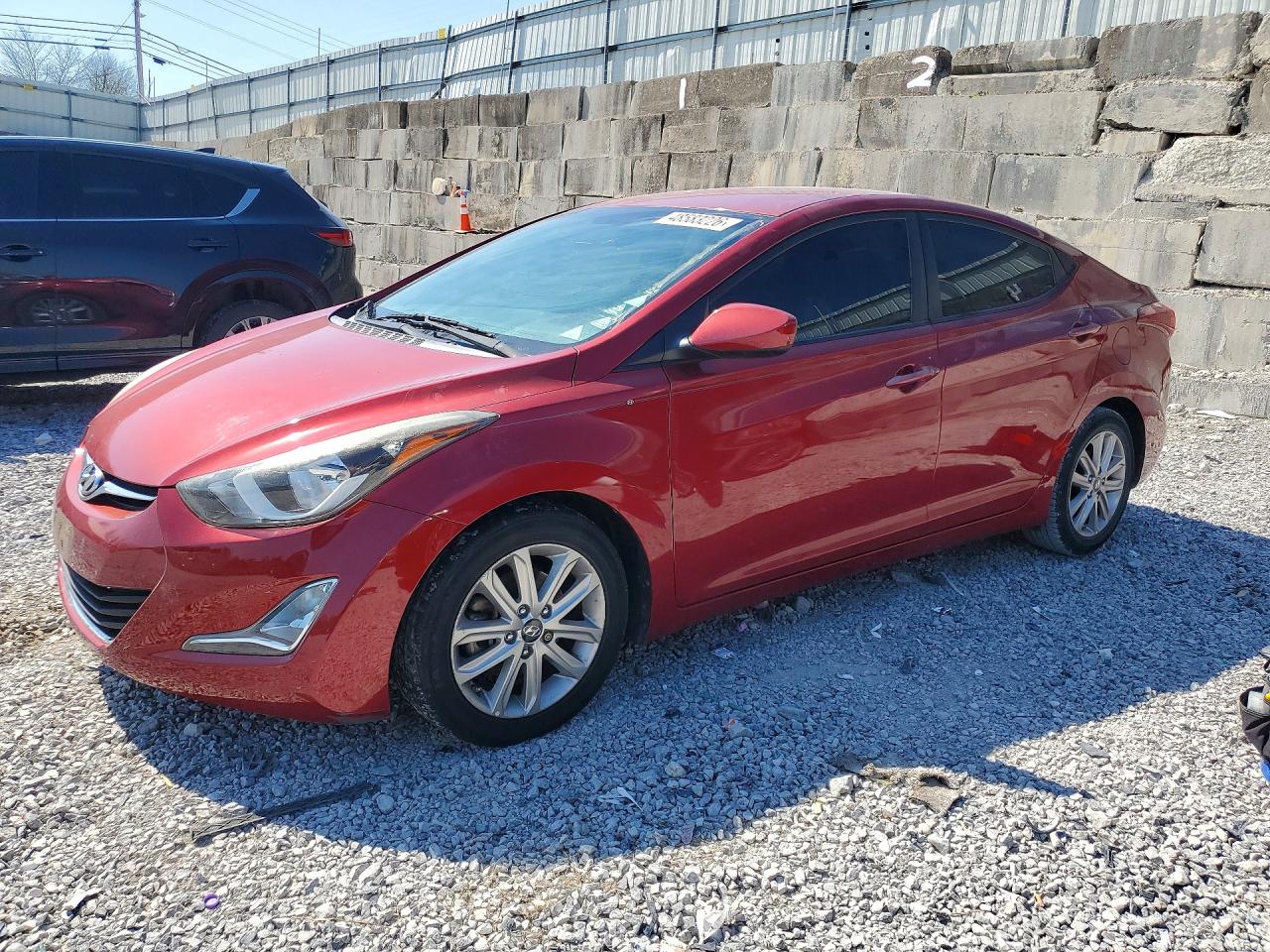 2015 Hyundai Elantra Se Красный vin: 5NPDH4AE5FH588629