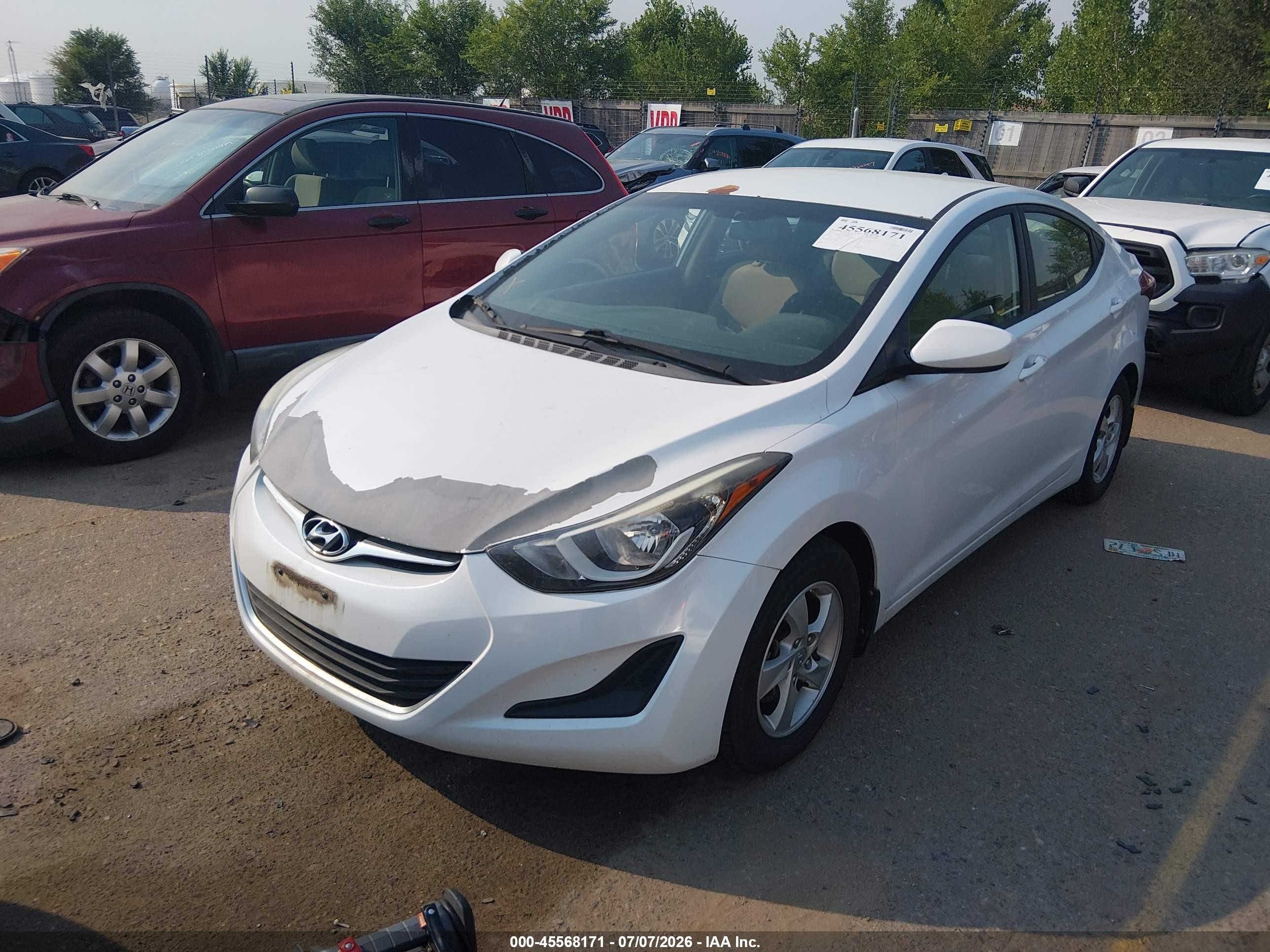 2015 Hyundai Elantra Se Белый vin: 5NPDH4AE5FH589795