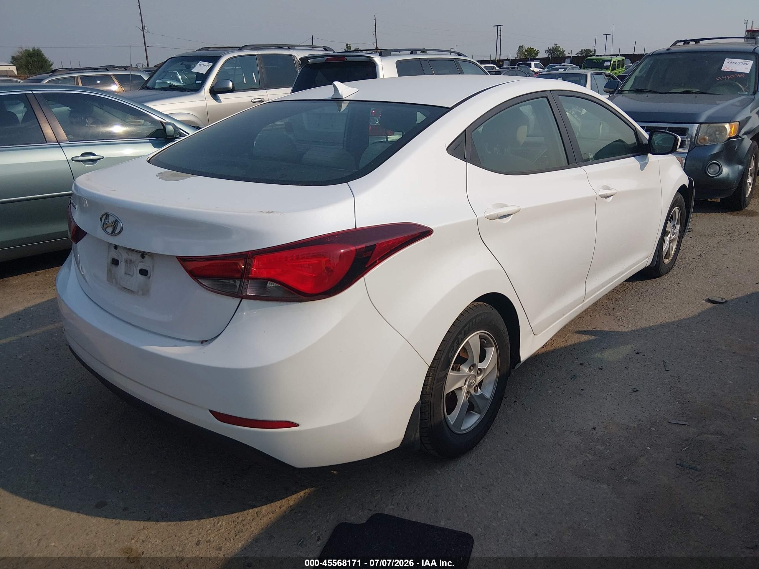 2015 Hyundai Elantra Se Белый vin: 5NPDH4AE5FH589795