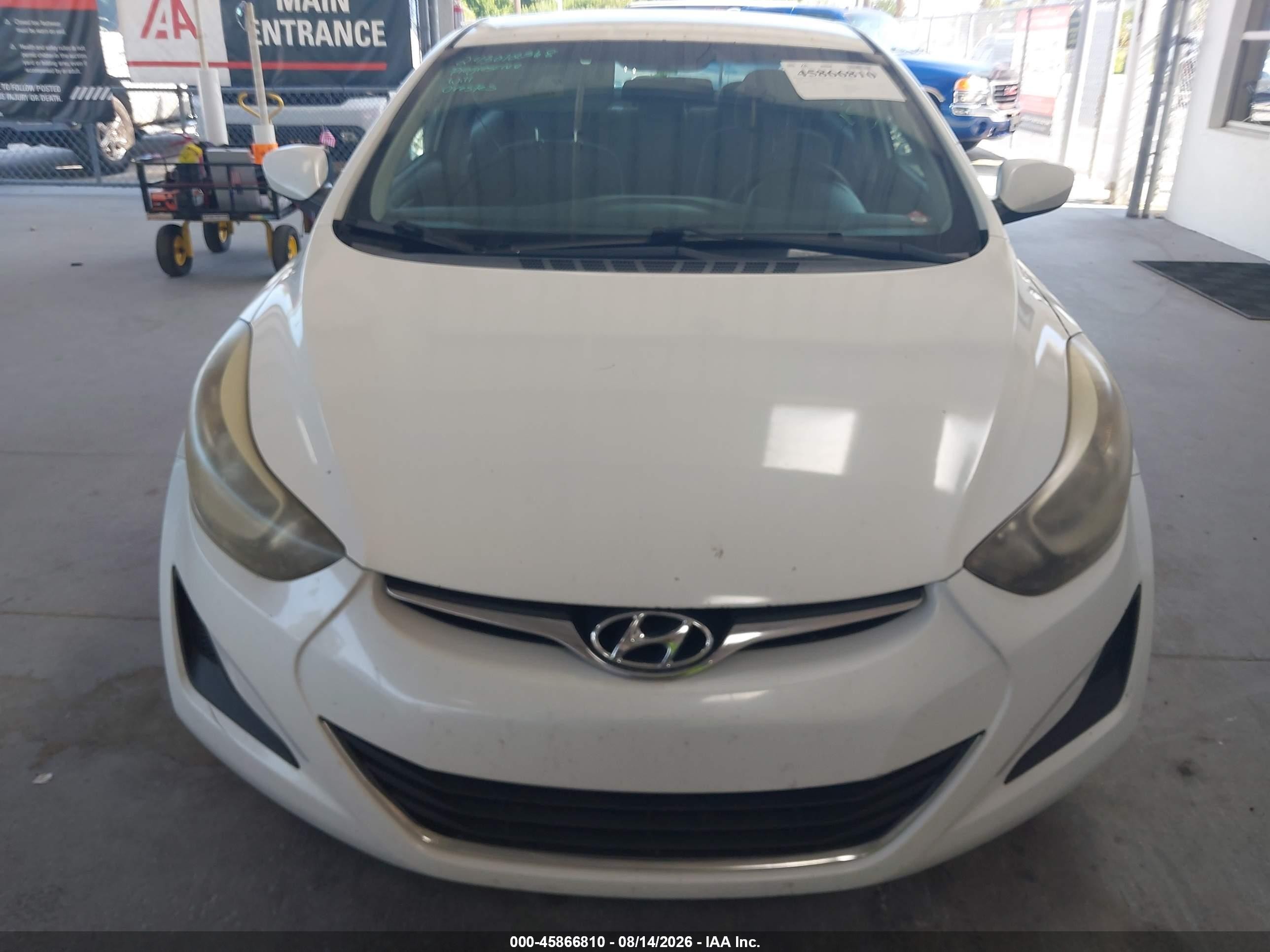 2015 Hyundai Elantra Se White vin: 5NPDH4AE5FH599484