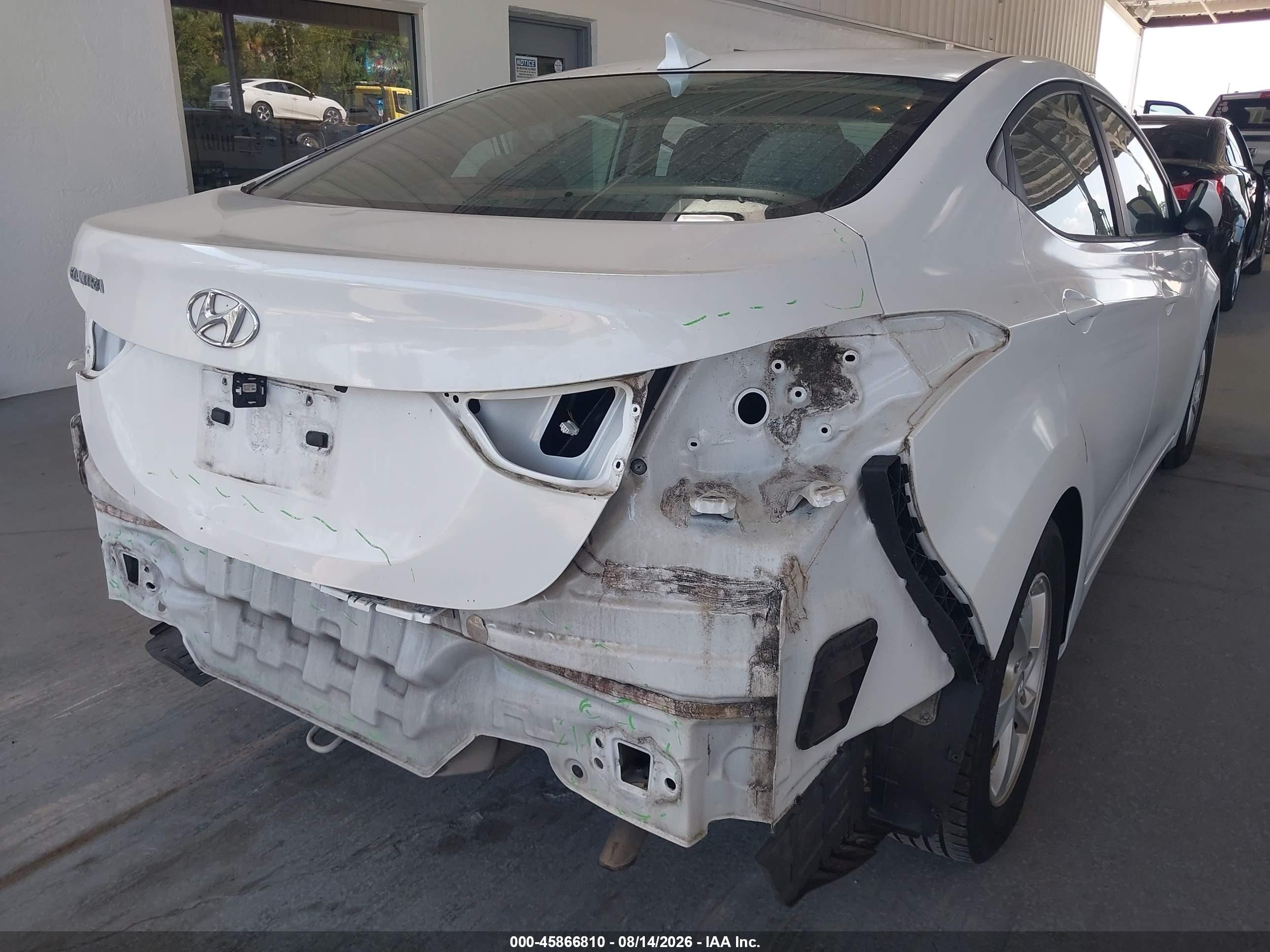 2015 Hyundai Elantra Se White vin: 5NPDH4AE5FH599484