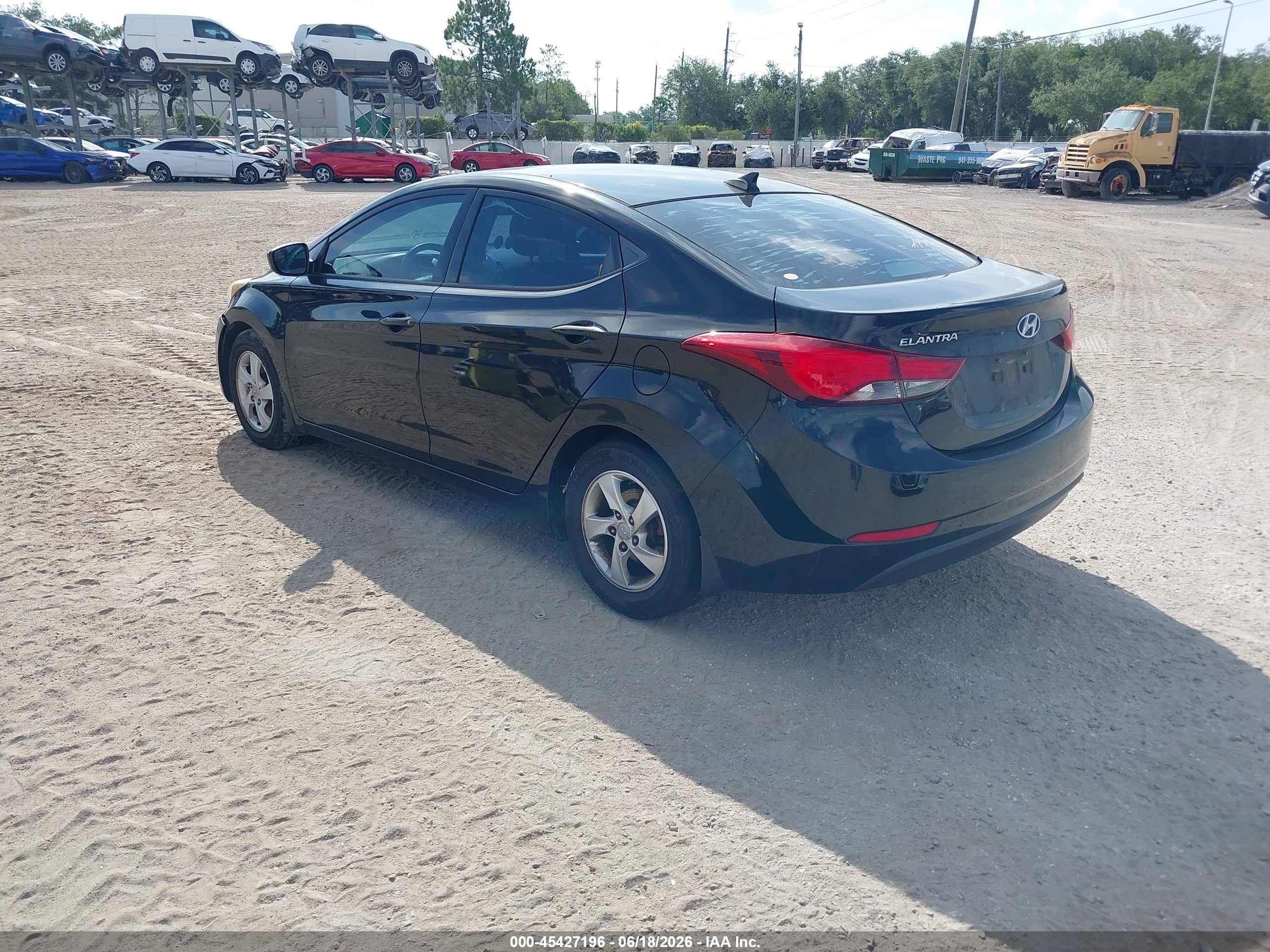 2015 Hyundai Elantra Se Black vin: 5NPDH4AE5FH603274