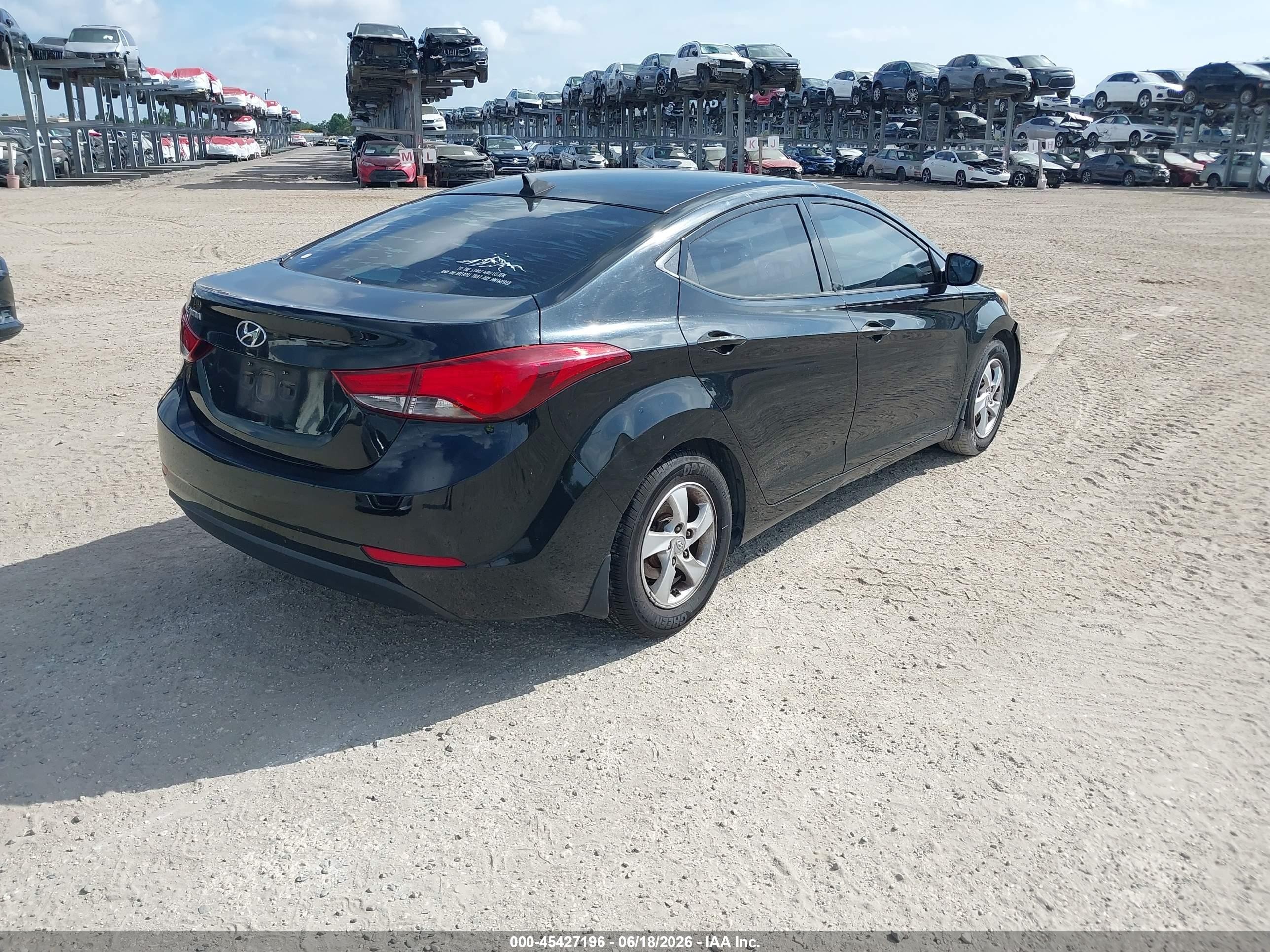 2015 Hyundai Elantra Se Black vin: 5NPDH4AE5FH603274