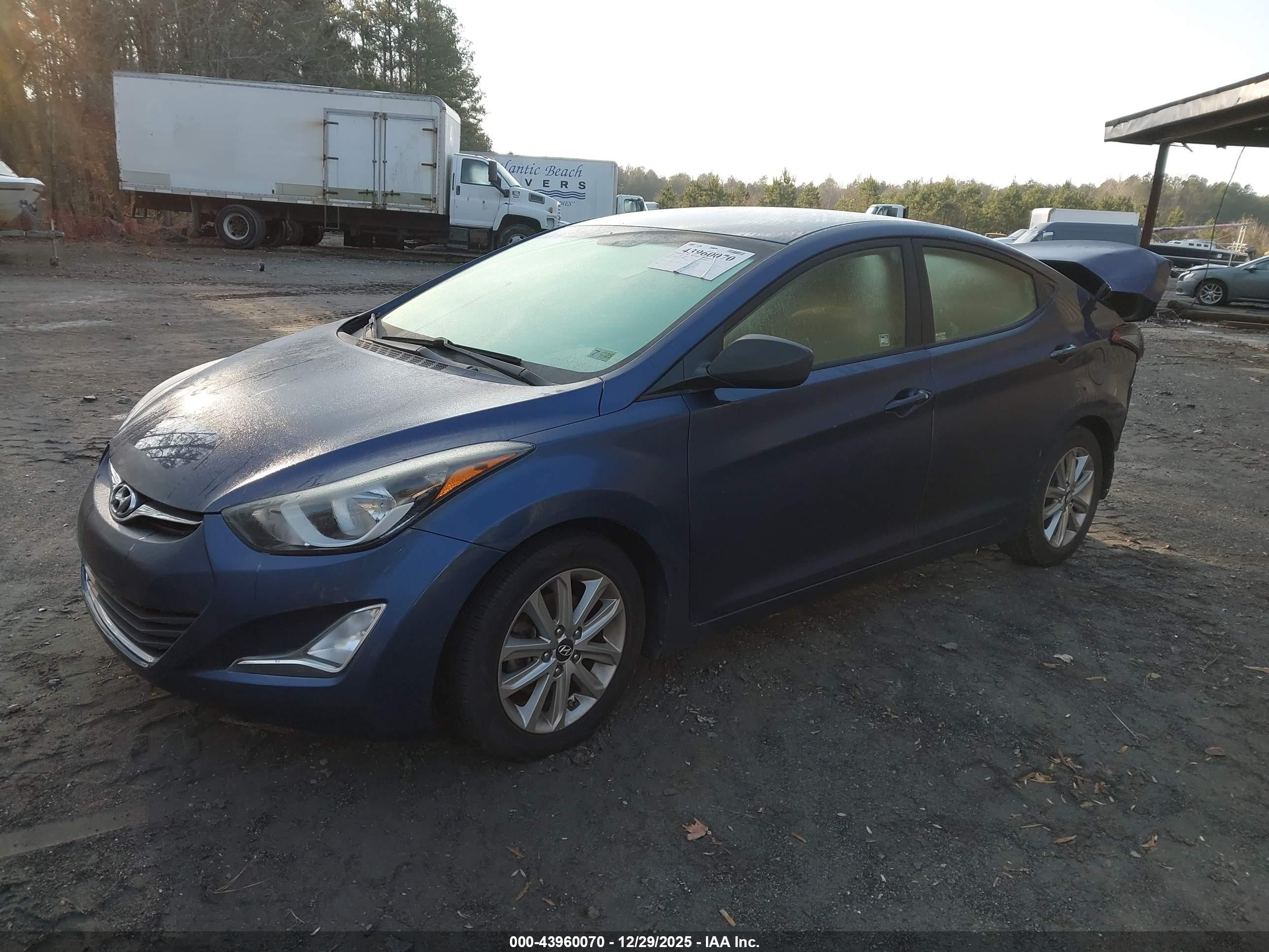 2015 Hyundai Elantra Se Dark Blue vin: 5NPDH4AE5FH608345