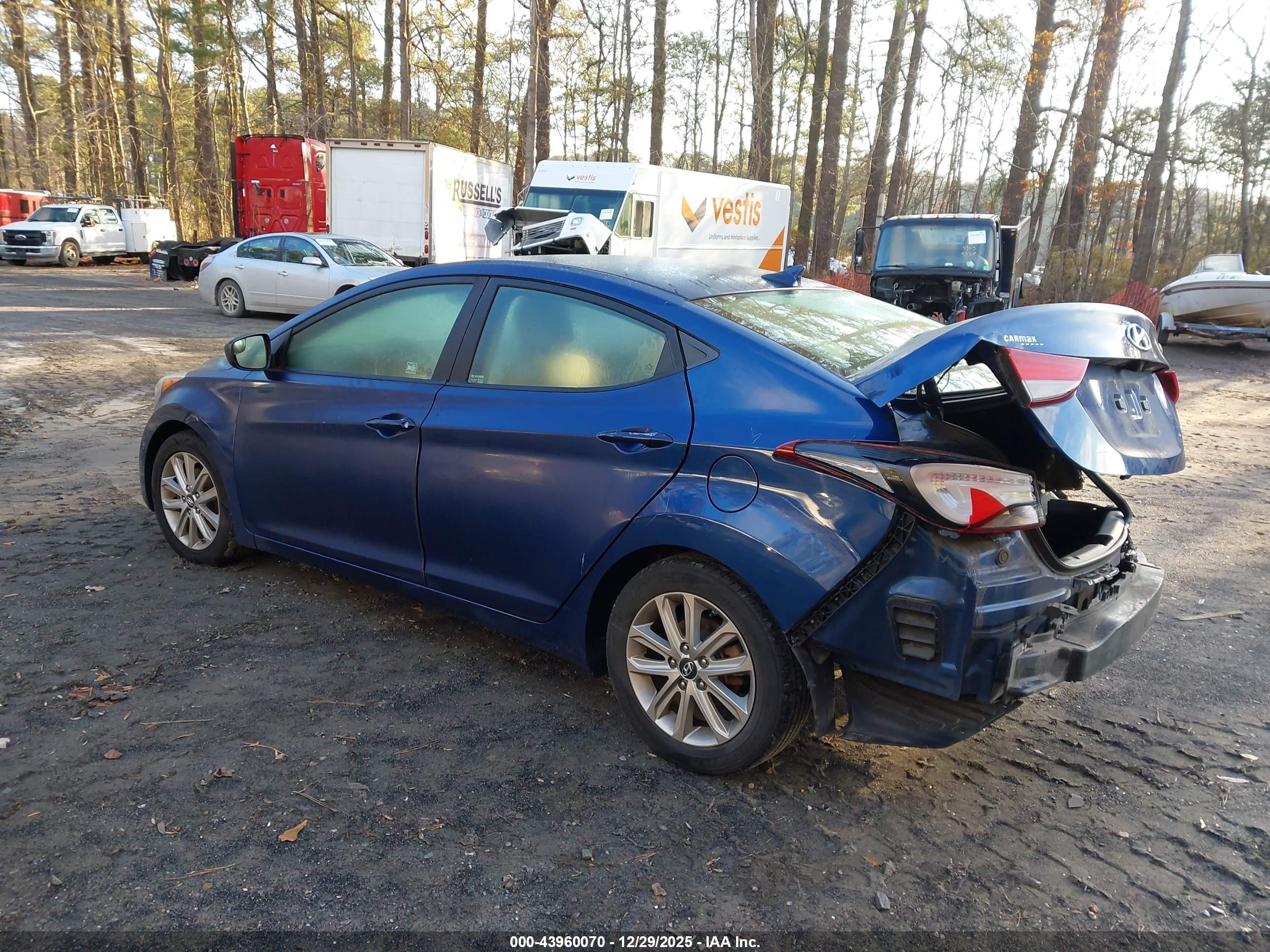2015 Hyundai Elantra Se Dark Blue vin: 5NPDH4AE5FH608345