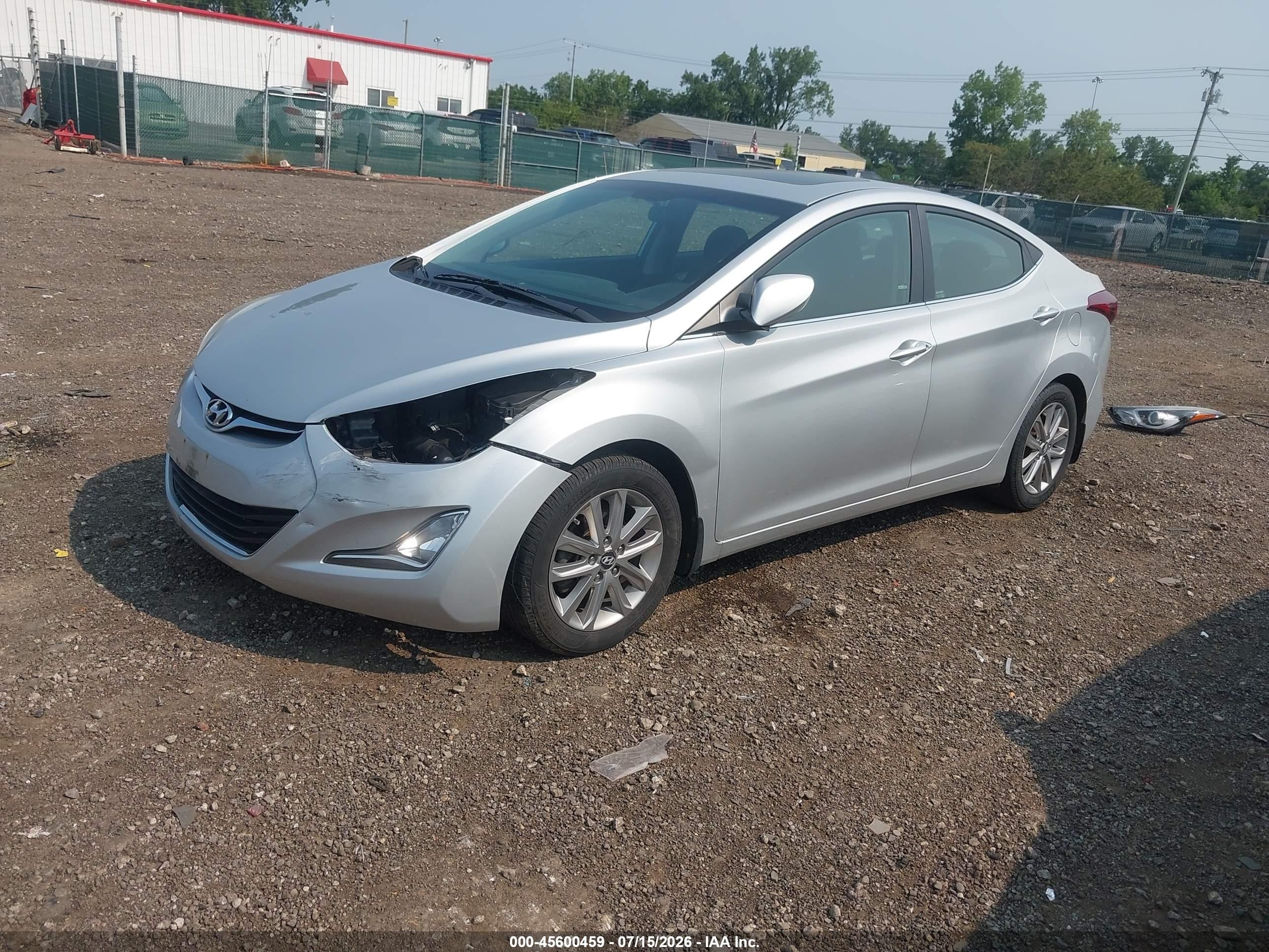 2015 Hyundai Elantra Se Silver vin: 5NPDH4AE5FH608622